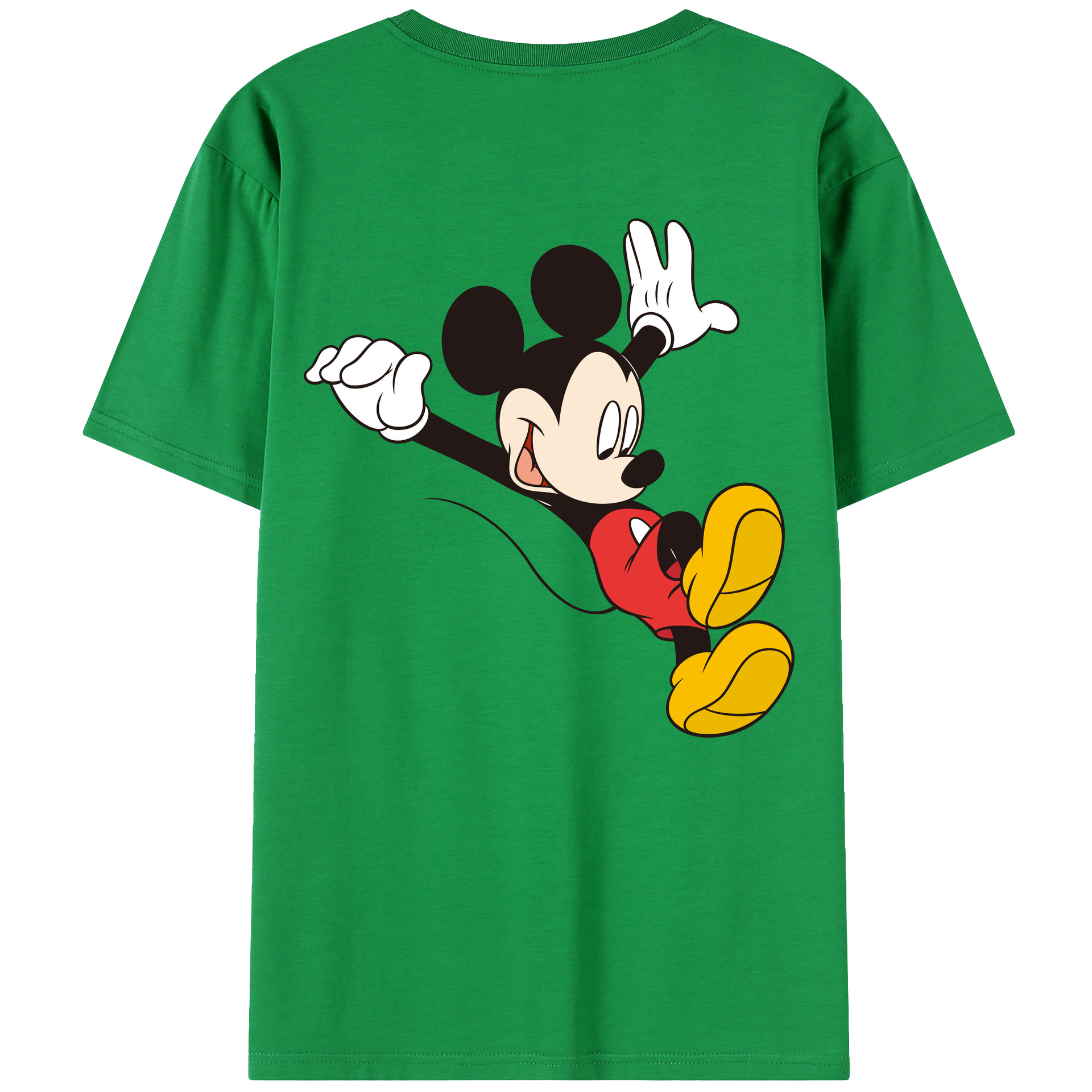 （画像用） ミッキーマウス Mickey Mouse レディース半袖Tシャツ(バックプリント)