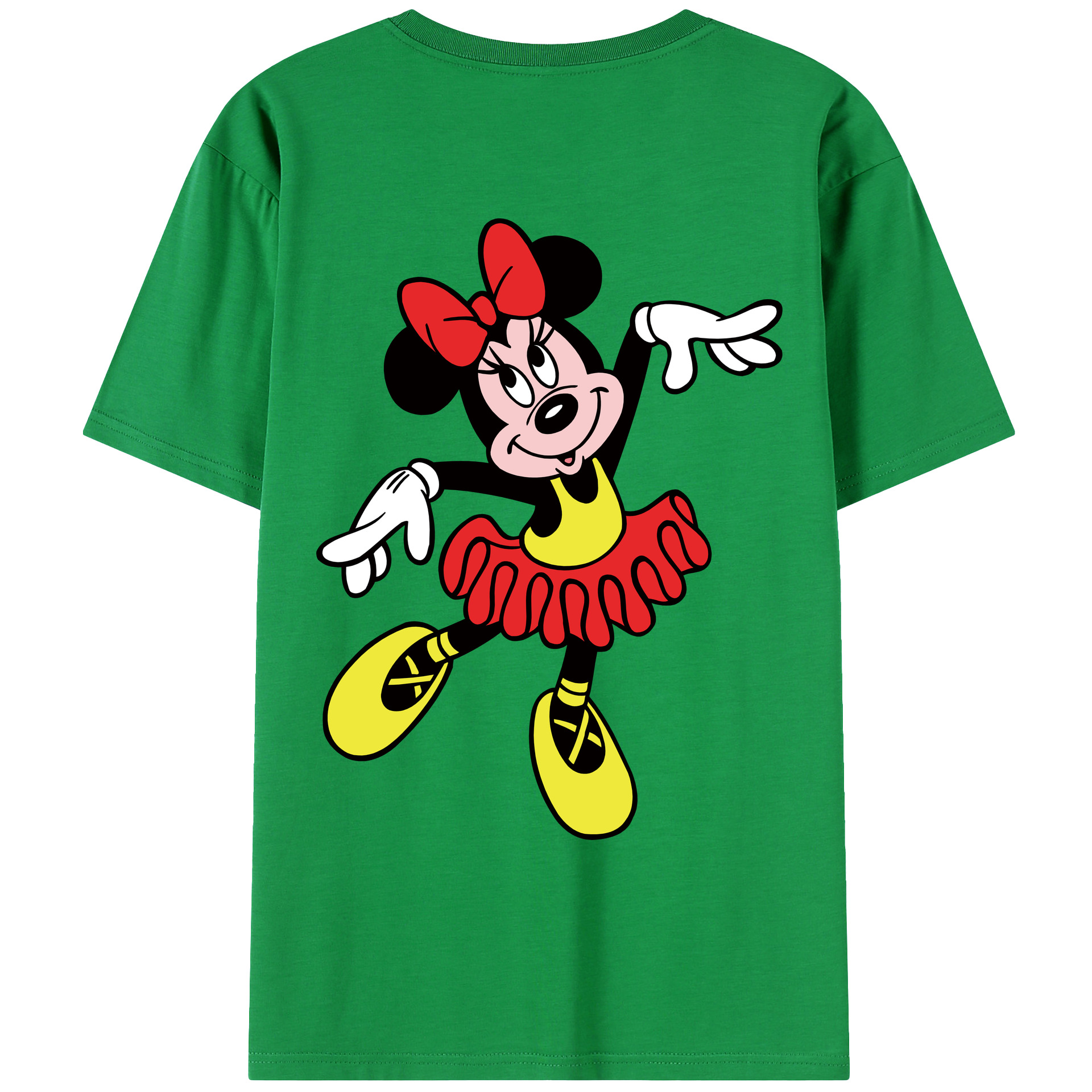 （画像用） ミッキーマウス Mickey Mouse レディース半袖Tシャツ(バックプリント)