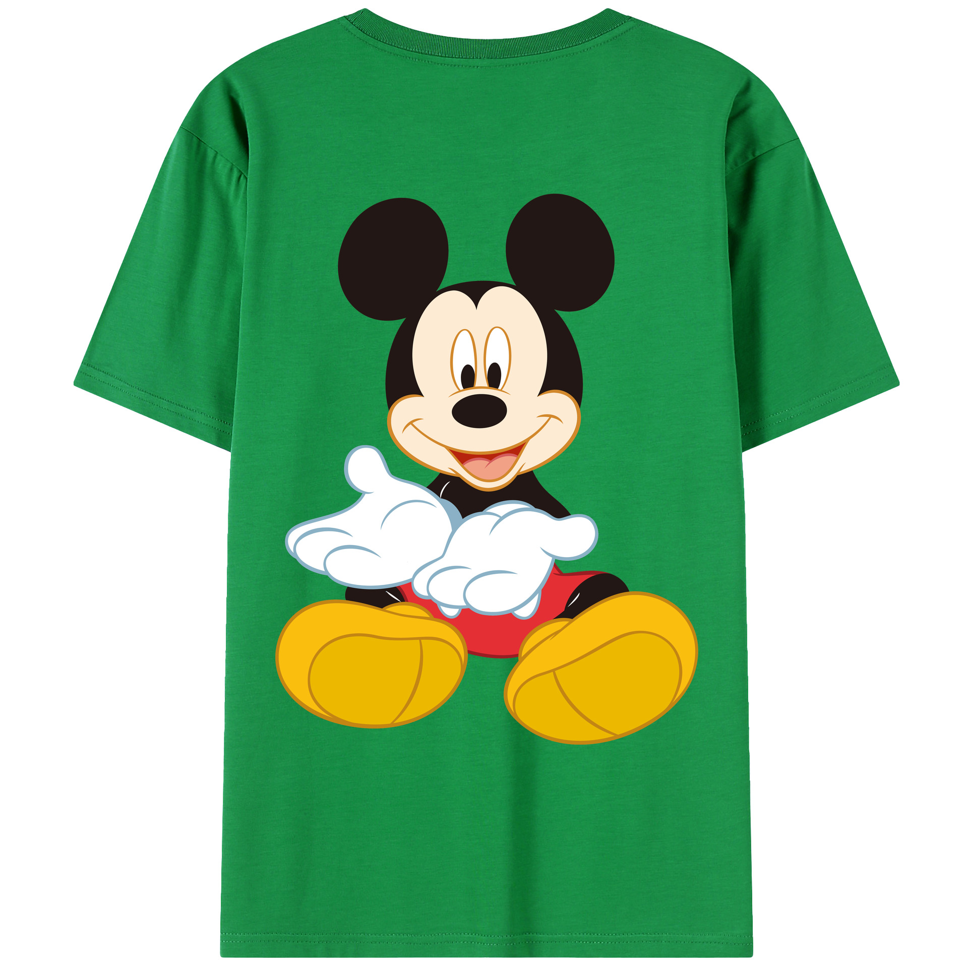 （画像用） ミッキーマウス Mickey Mouse レディース半袖Tシャツ(バックプリント)