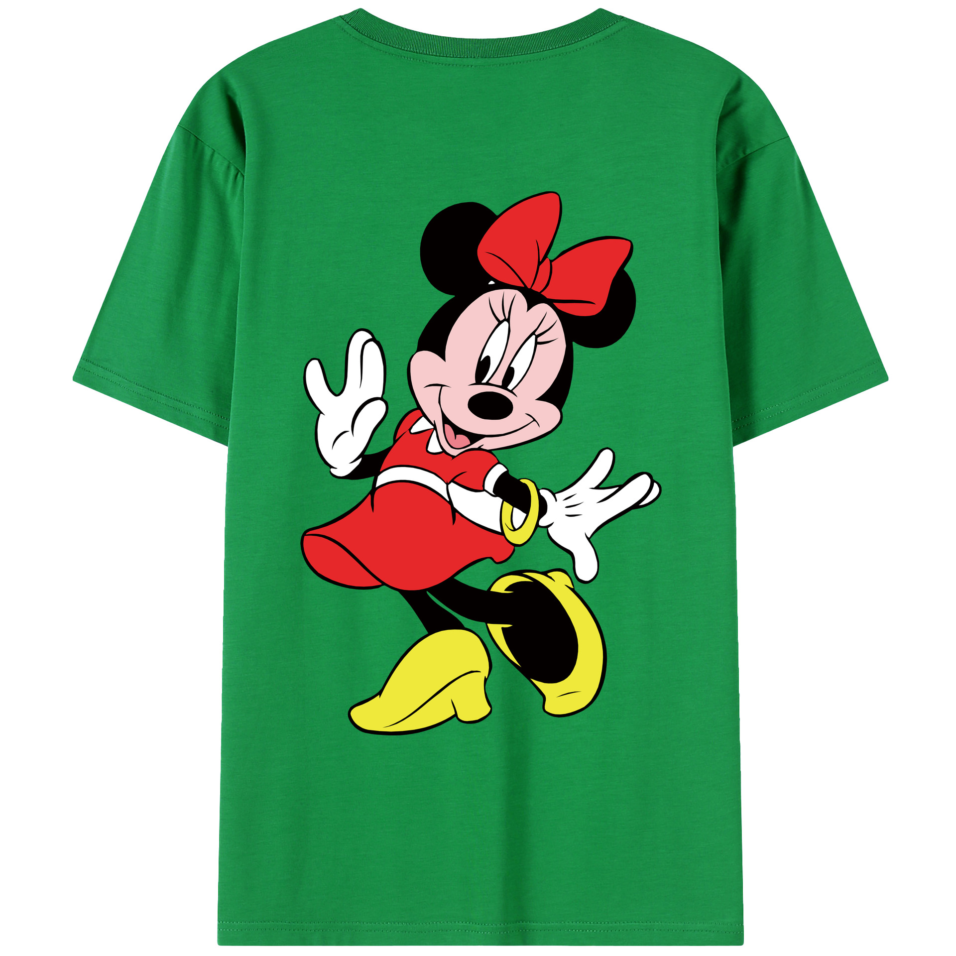 （画像用） ミッキーマウス Mickey Mouse レディース半袖Tシャツ(バックプリント)