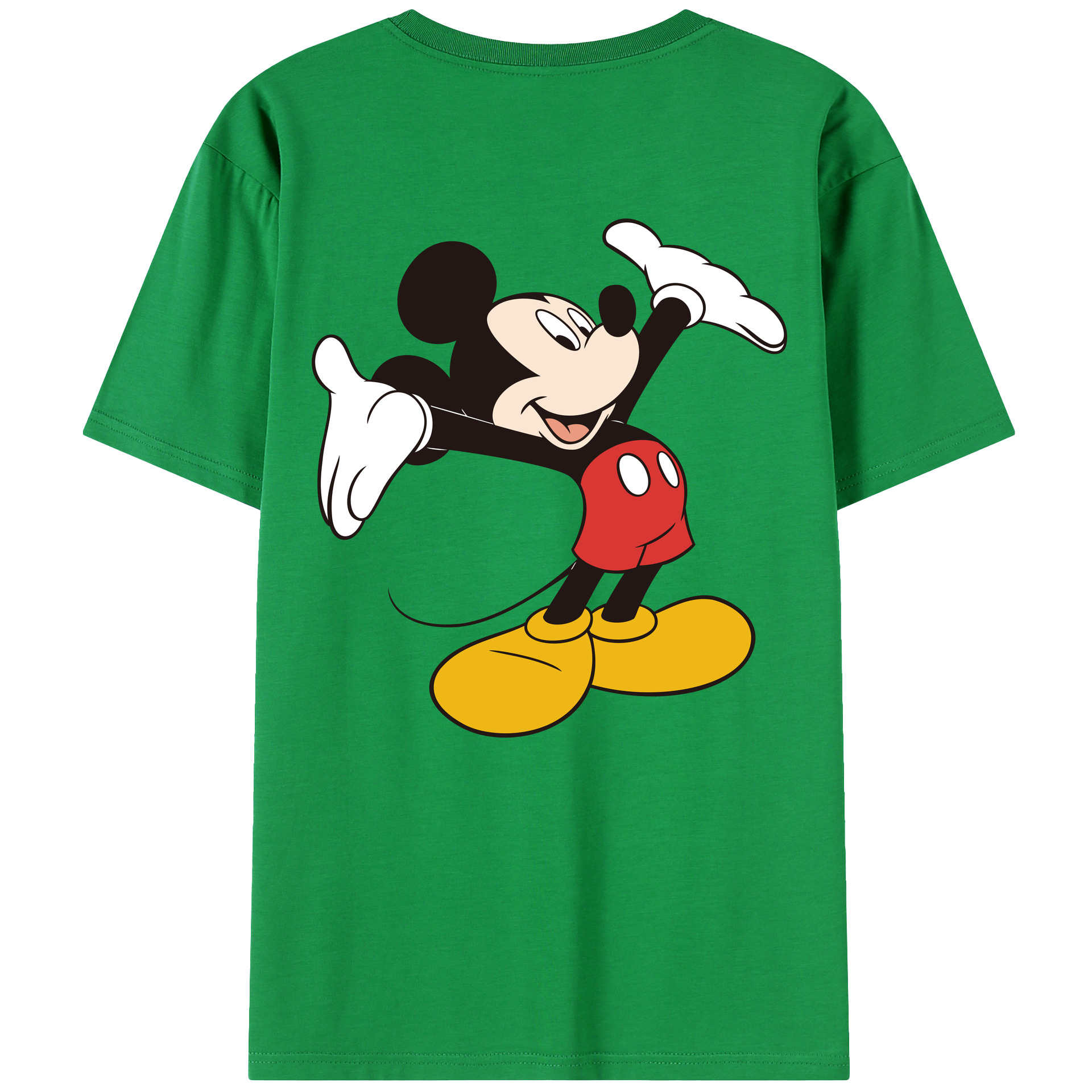（画像用） ミッキーマウス Mickey Mouse レディース半袖Tシャツ(バックプリント)