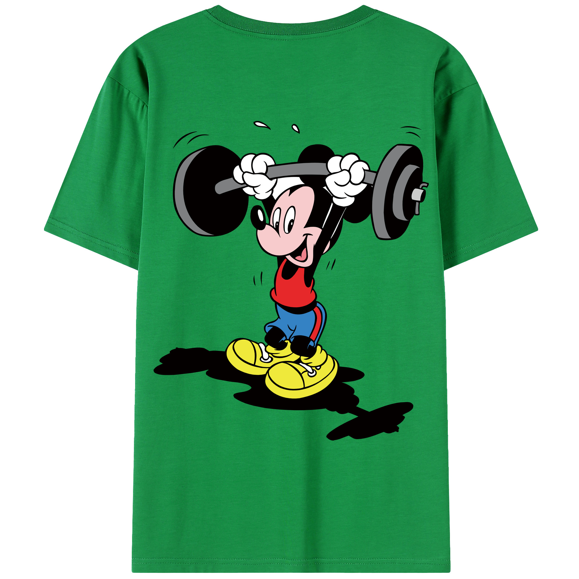 （画像用） ミッキーマウス Mickey Mouse レディース半袖Tシャツ(バックプリント)
