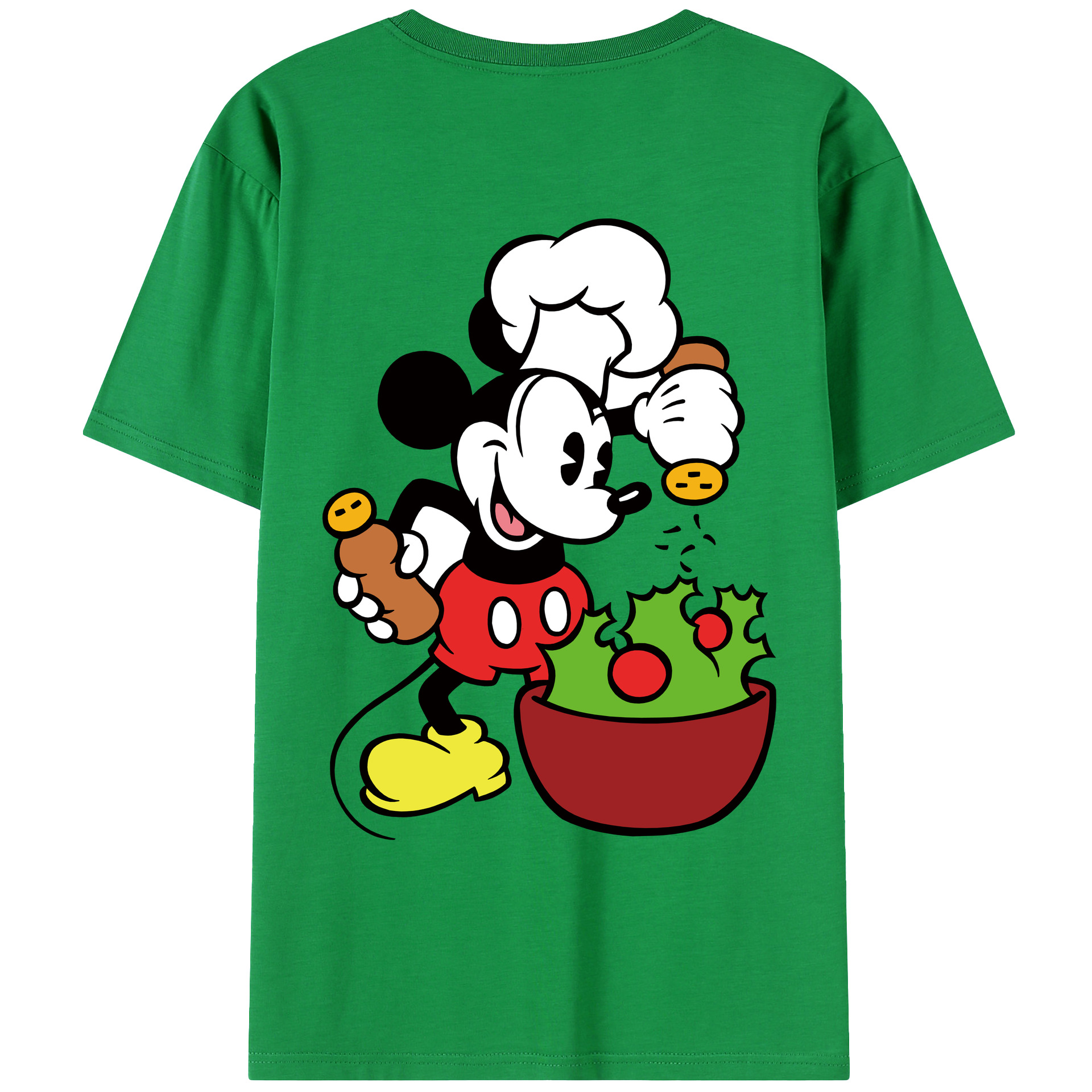（画像用） ミッキーマウス Mickey Mouse レディース半袖Tシャツ(バックプリント)