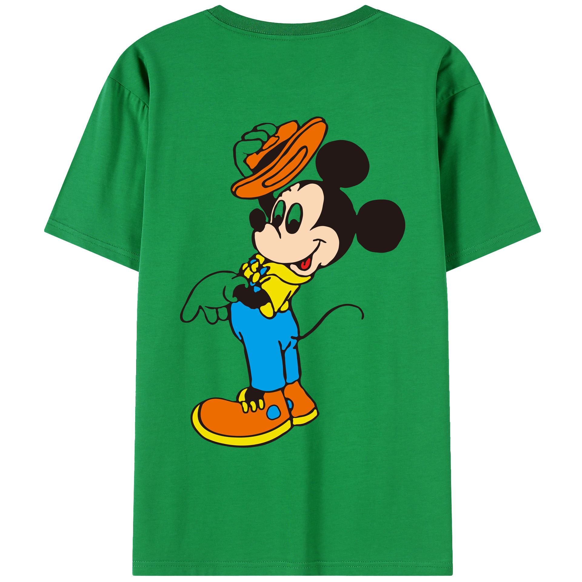 （画像用） ミッキーマウス Mickey Mouse レディース半袖Tシャツ(バックプリント)
