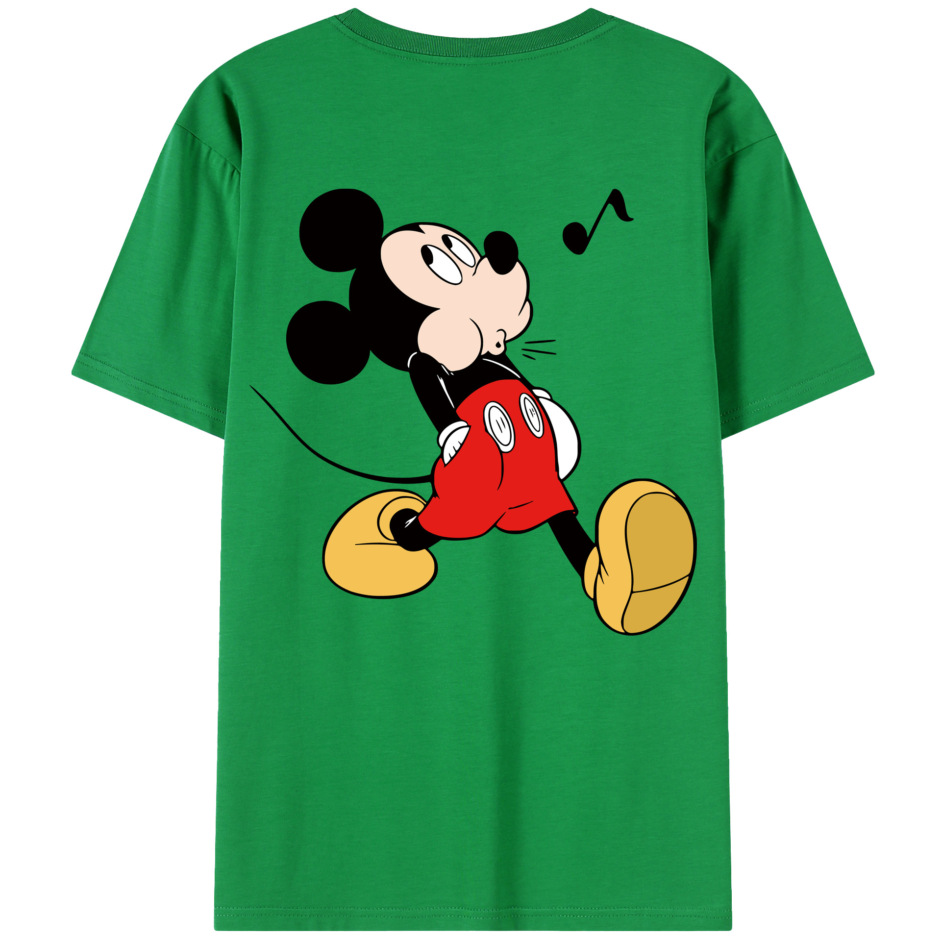 （画像用） ミッキーマウス Mickey Mouse レディース半袖Tシャツ(バックプリント)