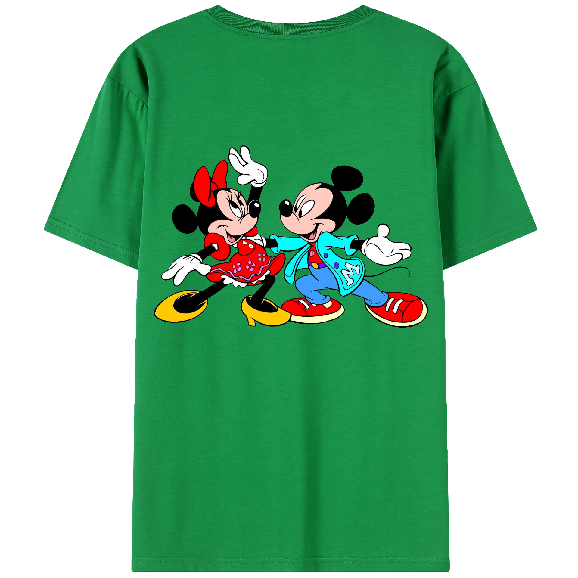 （画像用） ミッキーマウス Mickey Mouse レディース半袖Tシャツ(バックプリント)