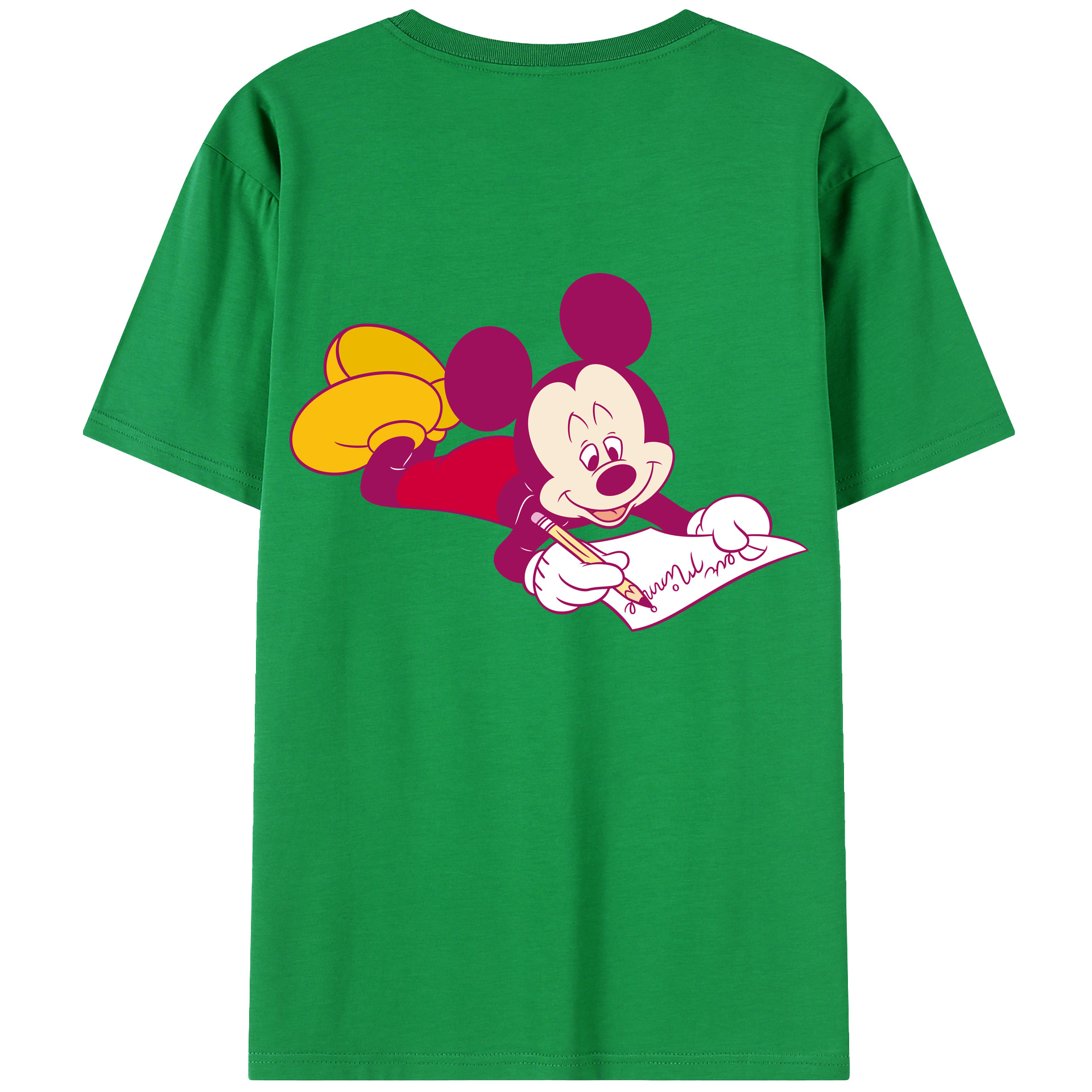 （画像用） ミッキーマウス Mickey Mouse レディース半袖Tシャツ(バックプリント)