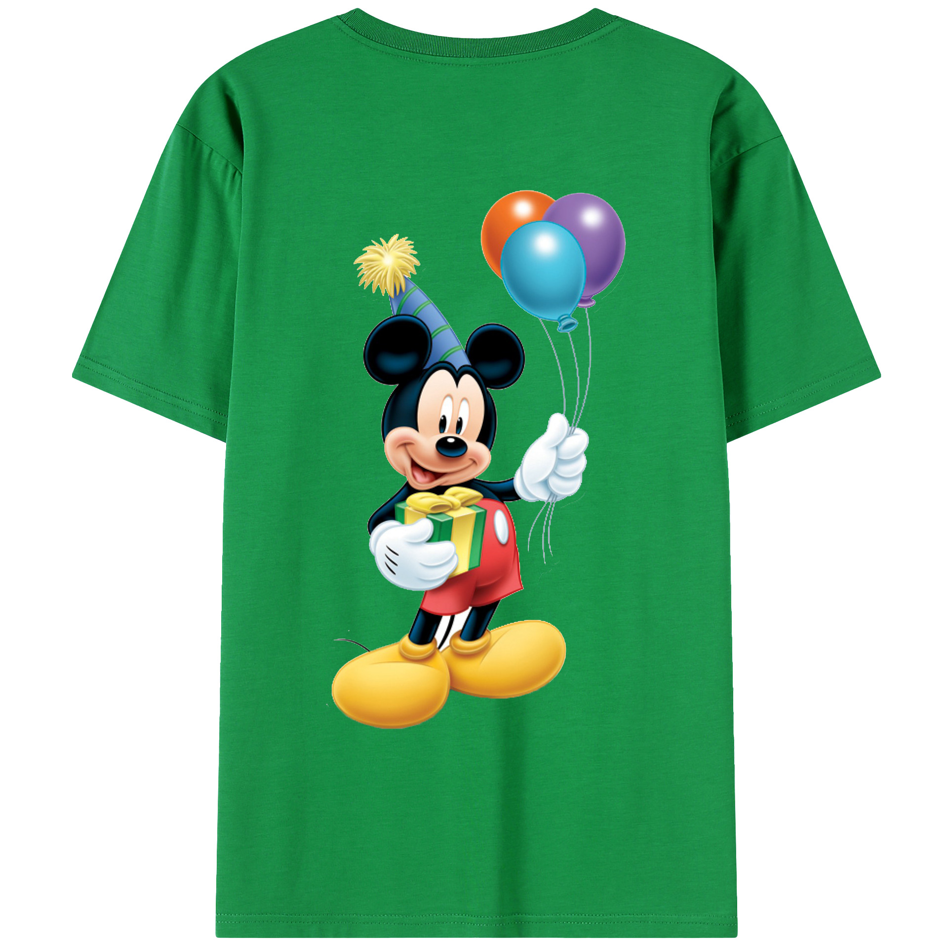 （画像用） ミッキーマウス Mickey Mouse レディース半袖Tシャツ(バックプリント)