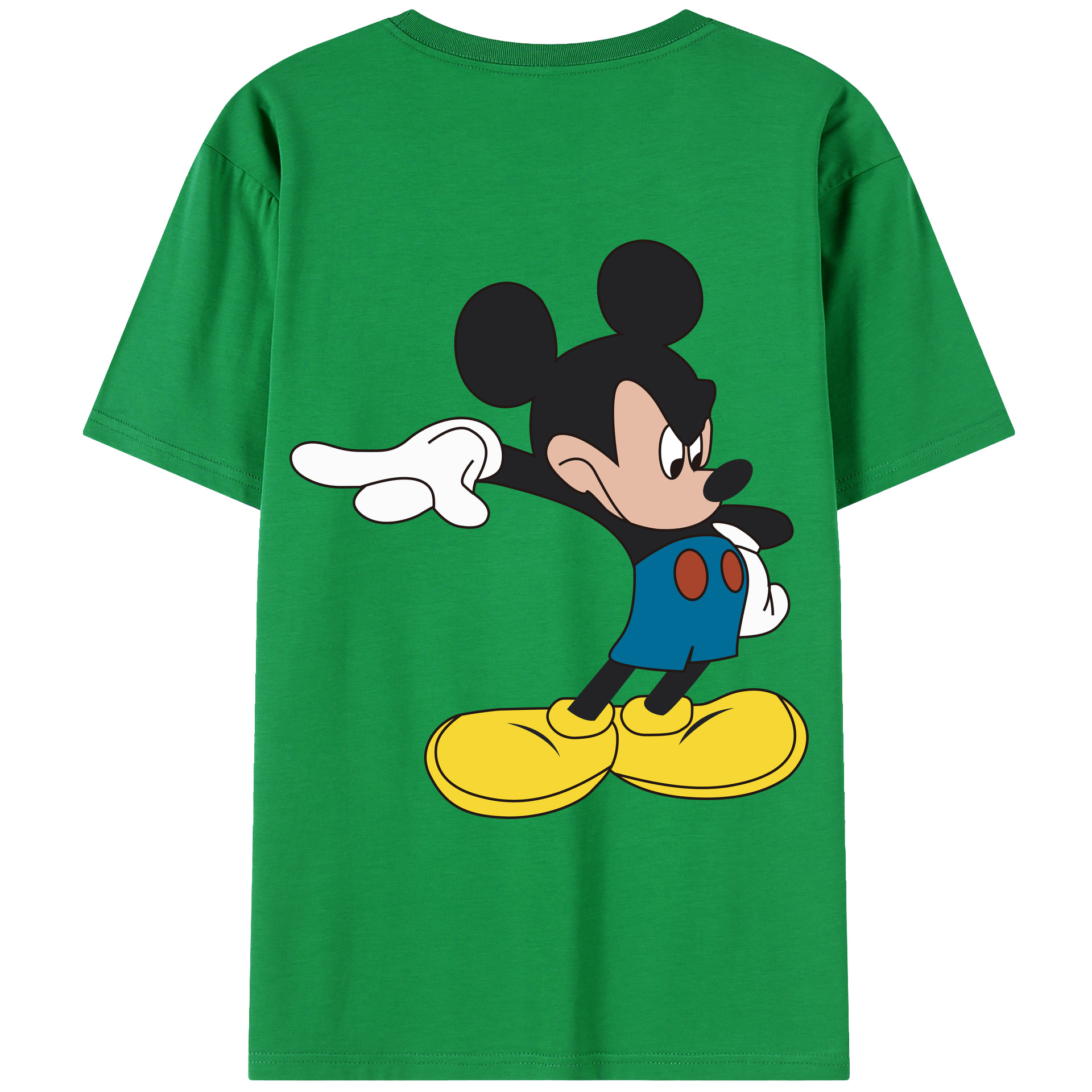 （画像用） ミッキーマウス Mickey Mouse レディース半袖Tシャツ(バックプリント)