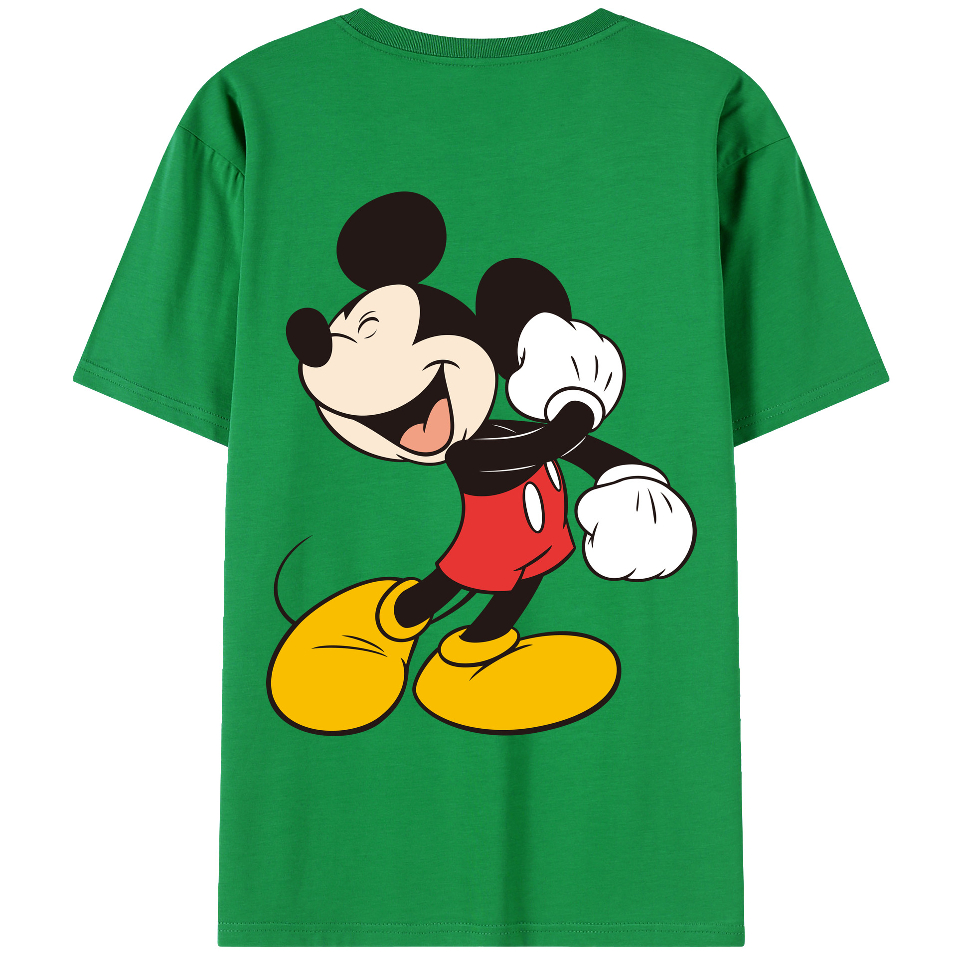 （画像用） ミッキーマウス Mickey Mouse レディース半袖Tシャツ(バックプリント)
