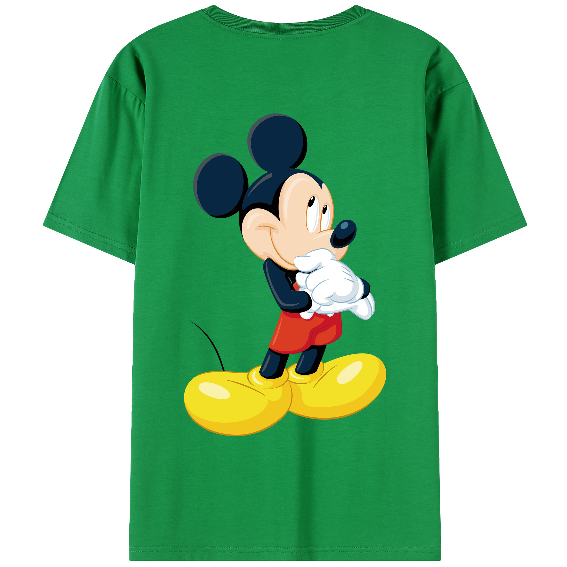 （画像用） ミッキーマウス Mickey Mouse レディース半袖Tシャツ(バックプリント)