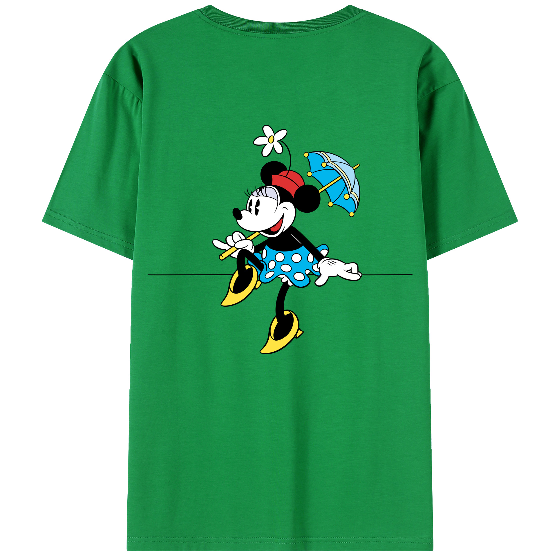 （画像用） ミッキーマウス Mickey Mouse レディース半袖Tシャツ(バックプリント)