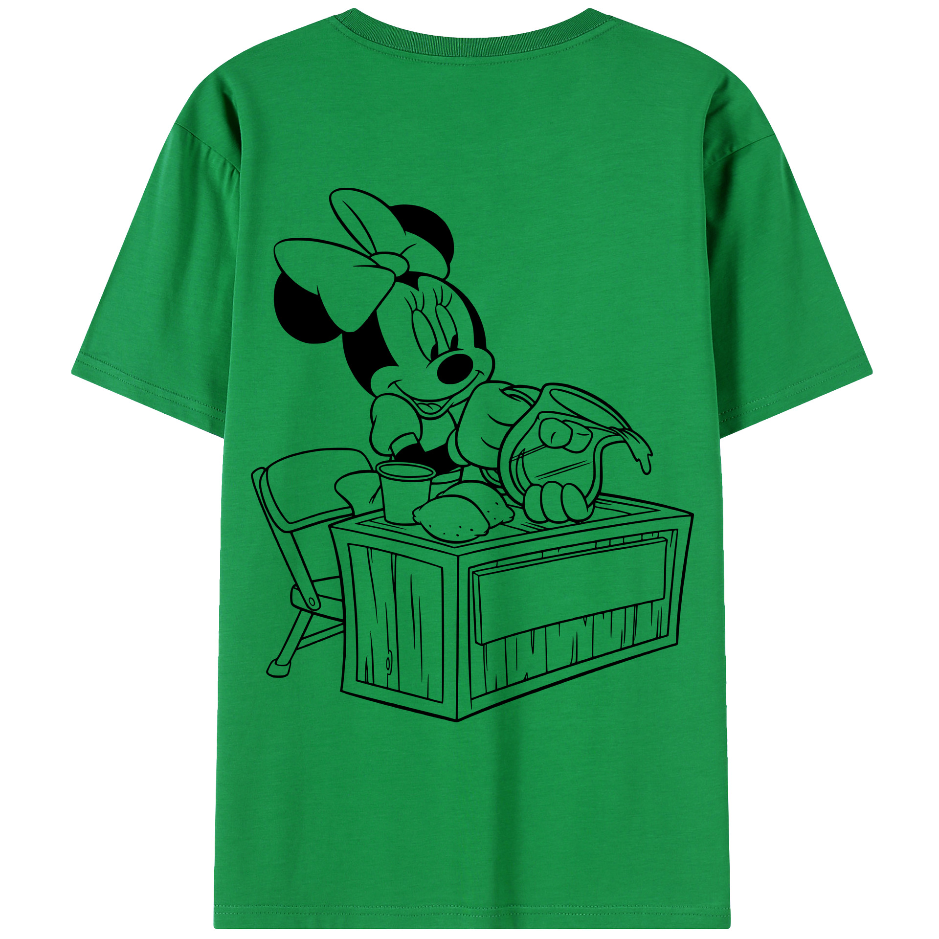 （画像用） ミッキーマウス Mickey Mouse レディース半袖Tシャツ(バックプリント)
