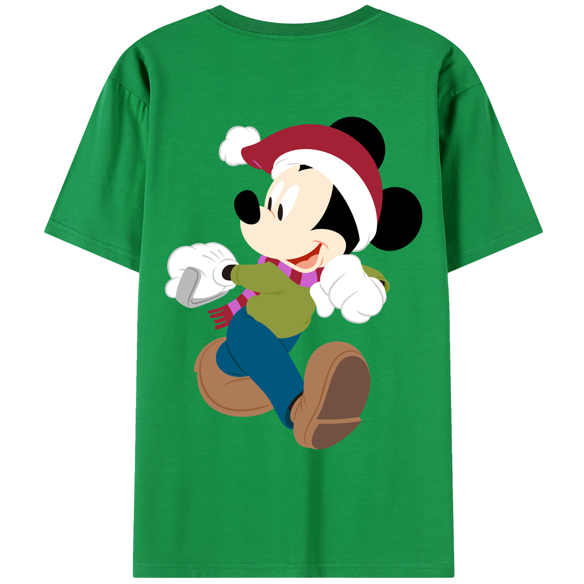 （画像用） ミッキーマウス Mickey Mouse レディース半袖Tシャツ(バックプリント)