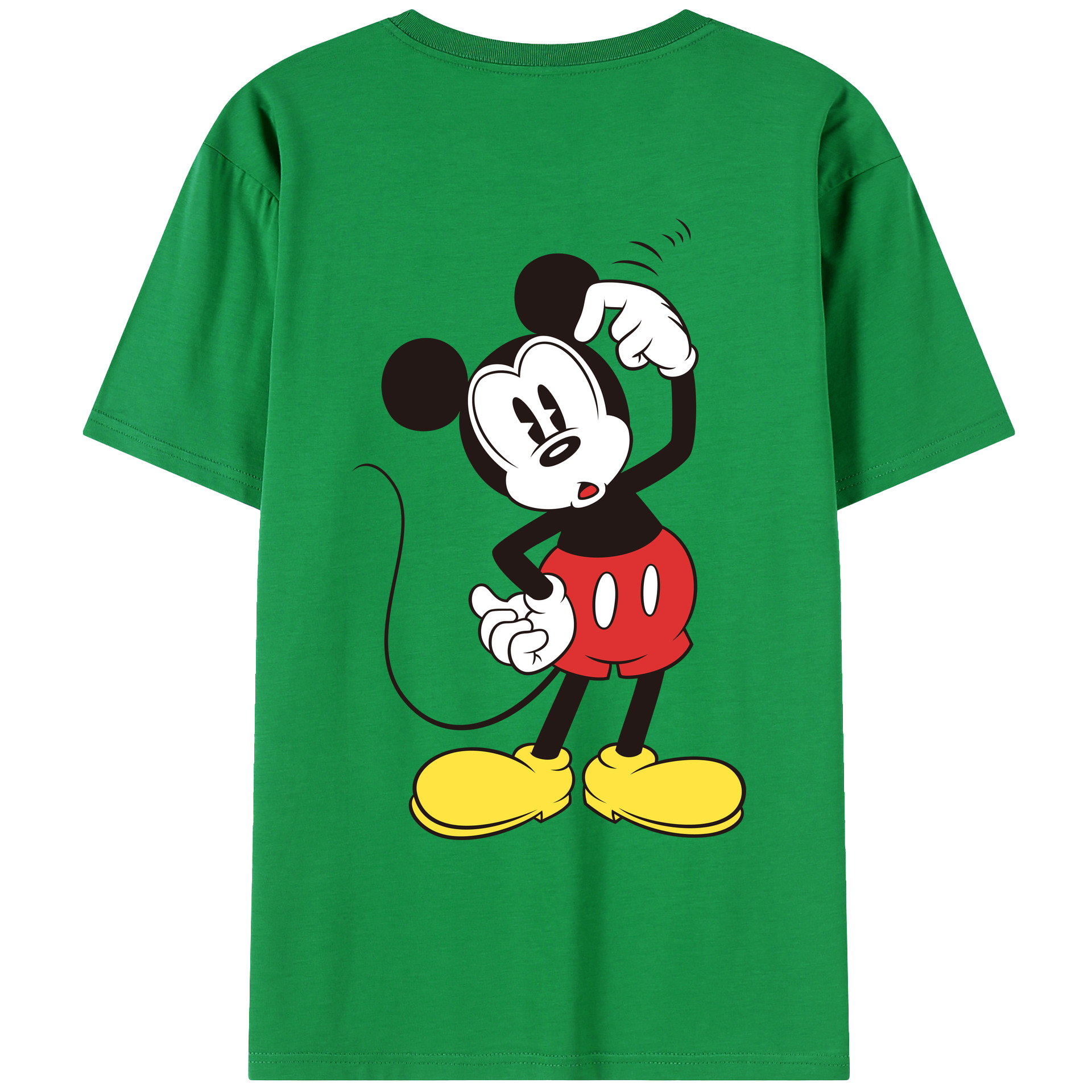 （画像用） ミッキーマウス Mickey Mouse レディース半袖Tシャツ(バックプリント)
