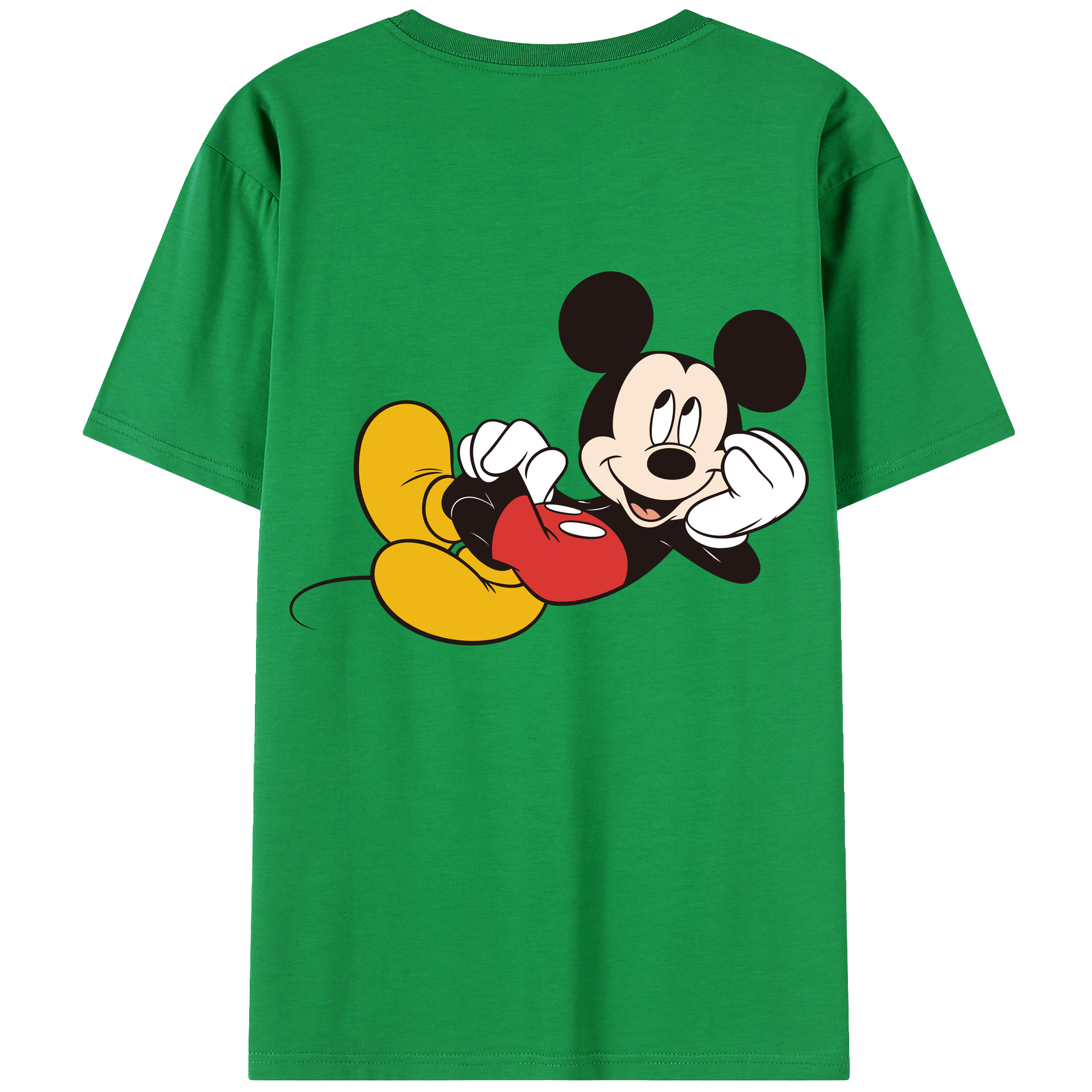 ミッキーマウス Mickey Mouse レディース半袖Tシャツ(バックプリント)