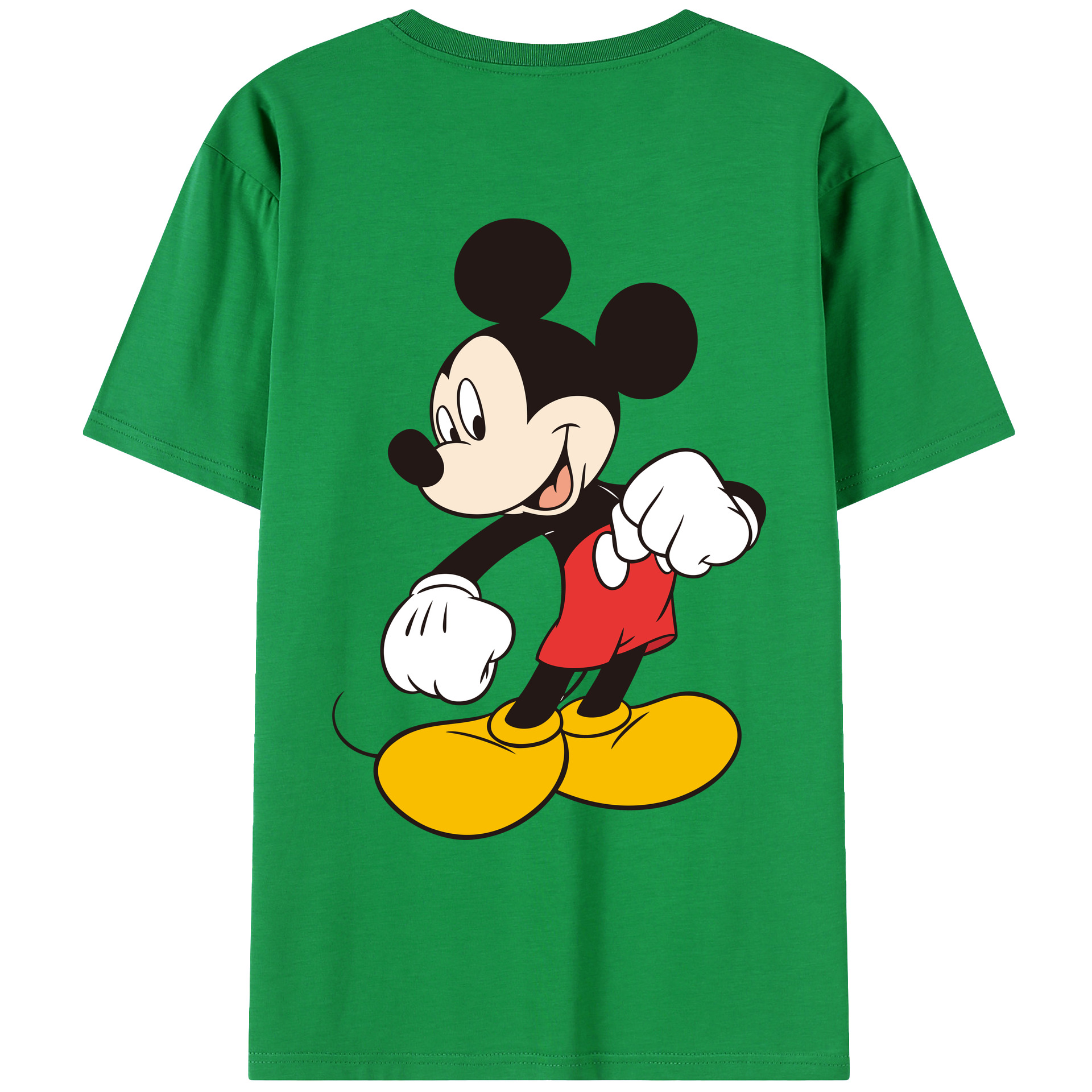 ミッキーマウス Mickey Mouse レディース半袖Tシャツ(バックプリント)