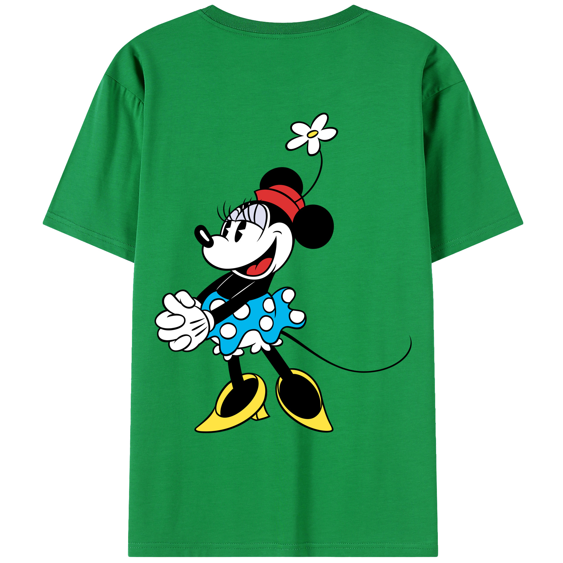 （画像用） ミッキーマウス Mickey Mouse レディース半袖Tシャツ(バックプリント)