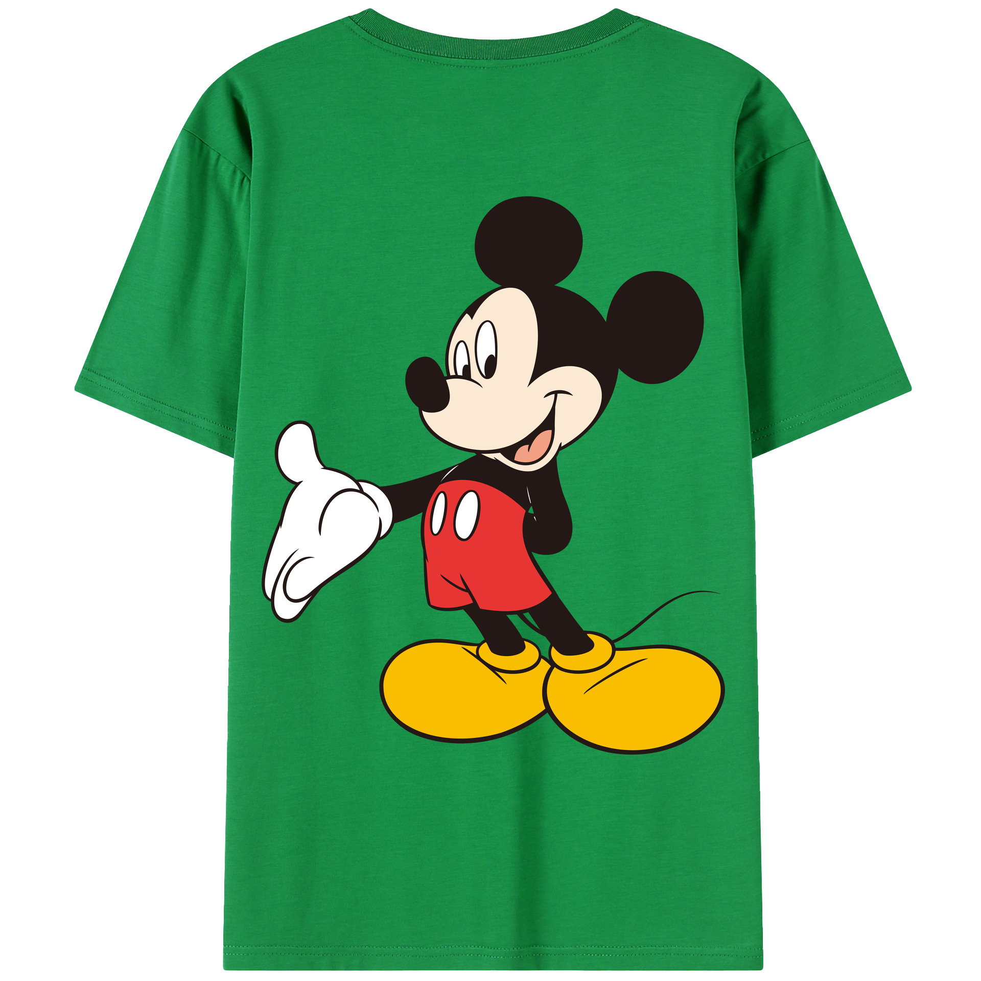 （画像用） ミッキーマウス Mickey Mouse レディース半袖Tシャツ(バックプリント)