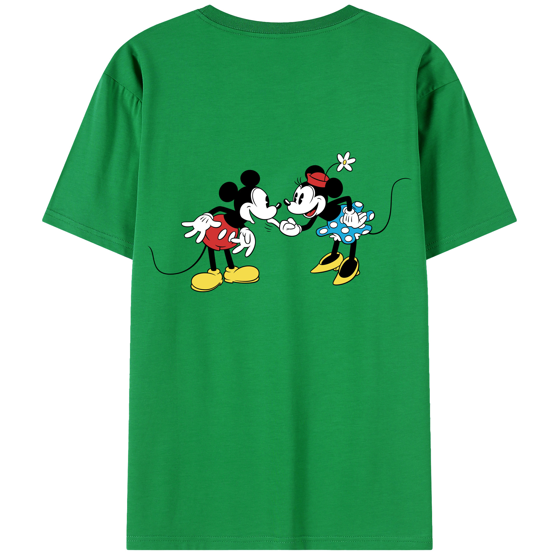 （画像用） ミッキーマウス Mickey Mouse レディース半袖Tシャツ(バックプリント)