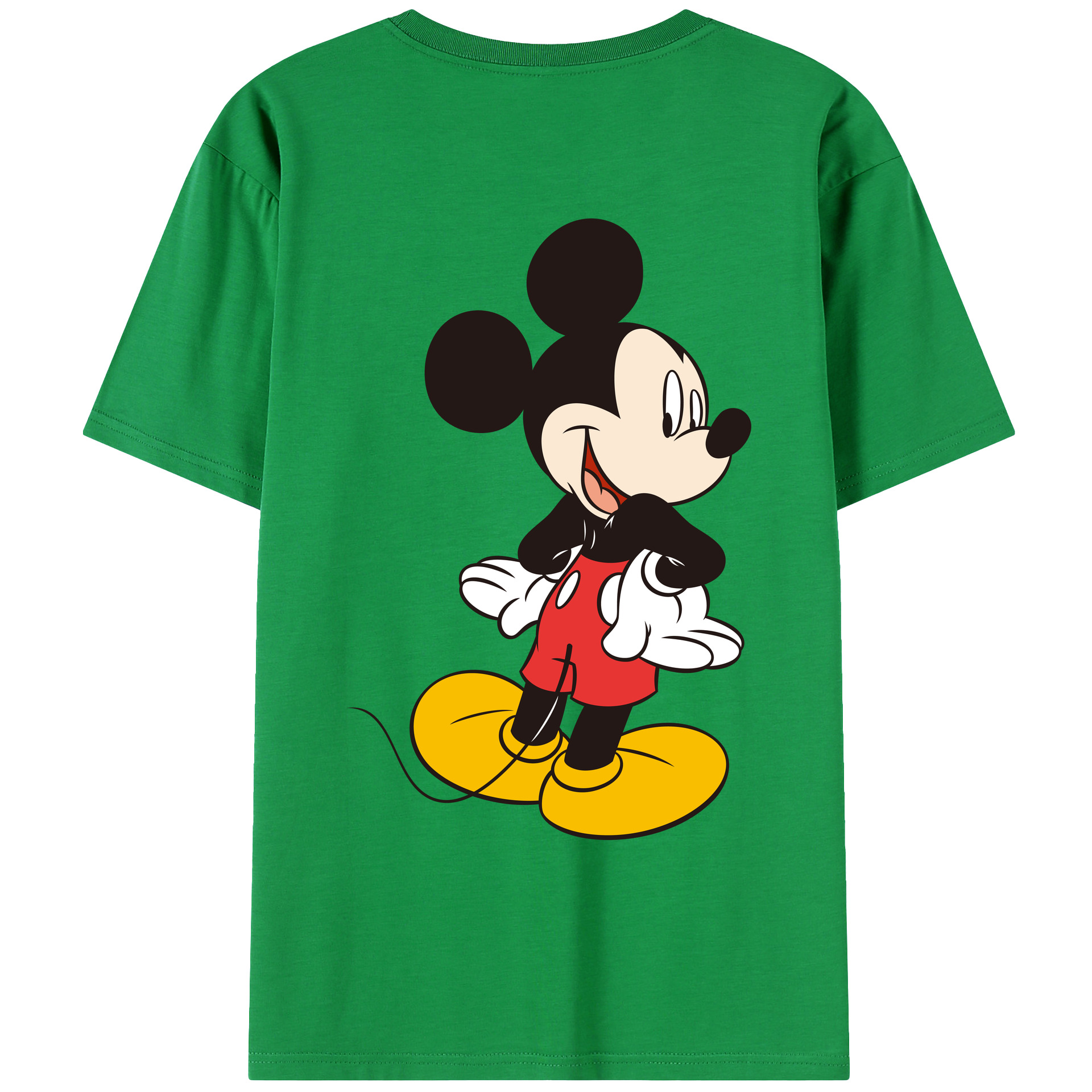（画像用） ミッキーマウス Mickey Mouse レディース半袖Tシャツ(バックプリント)