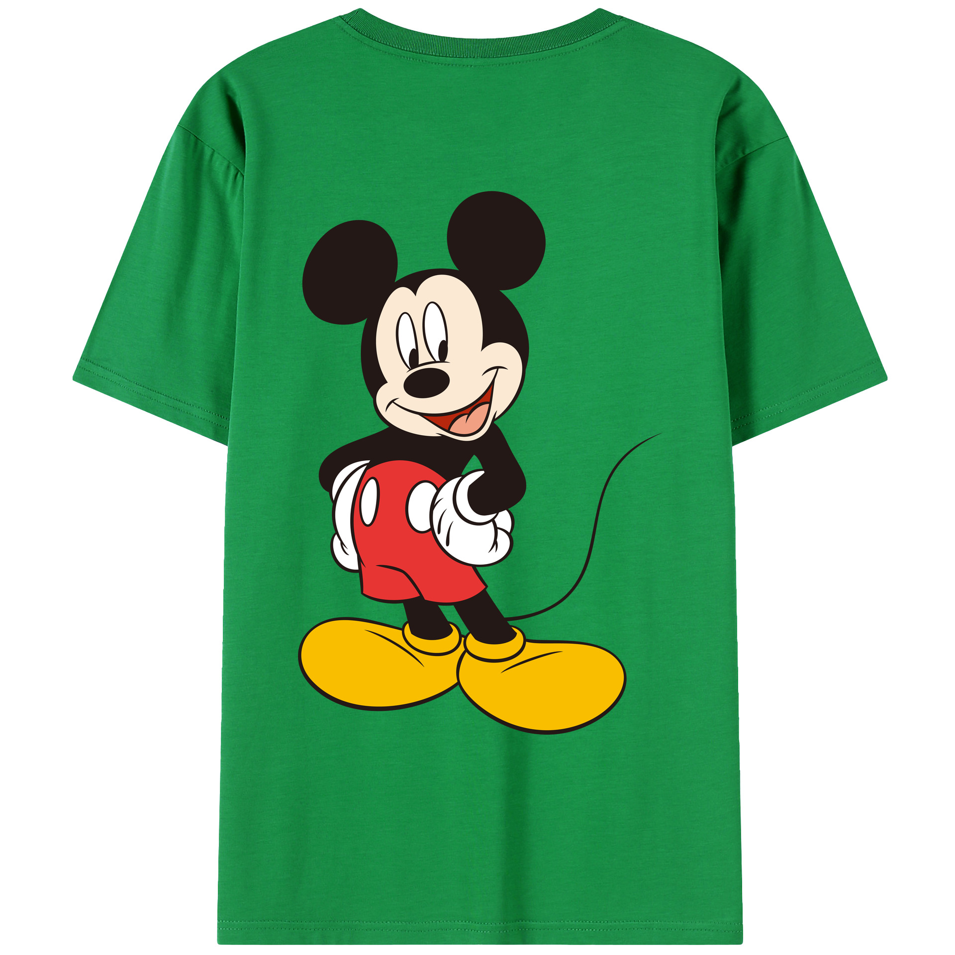（画像用） ミッキーマウス Mickey Mouse レディース半袖Tシャツ(バックプリント)