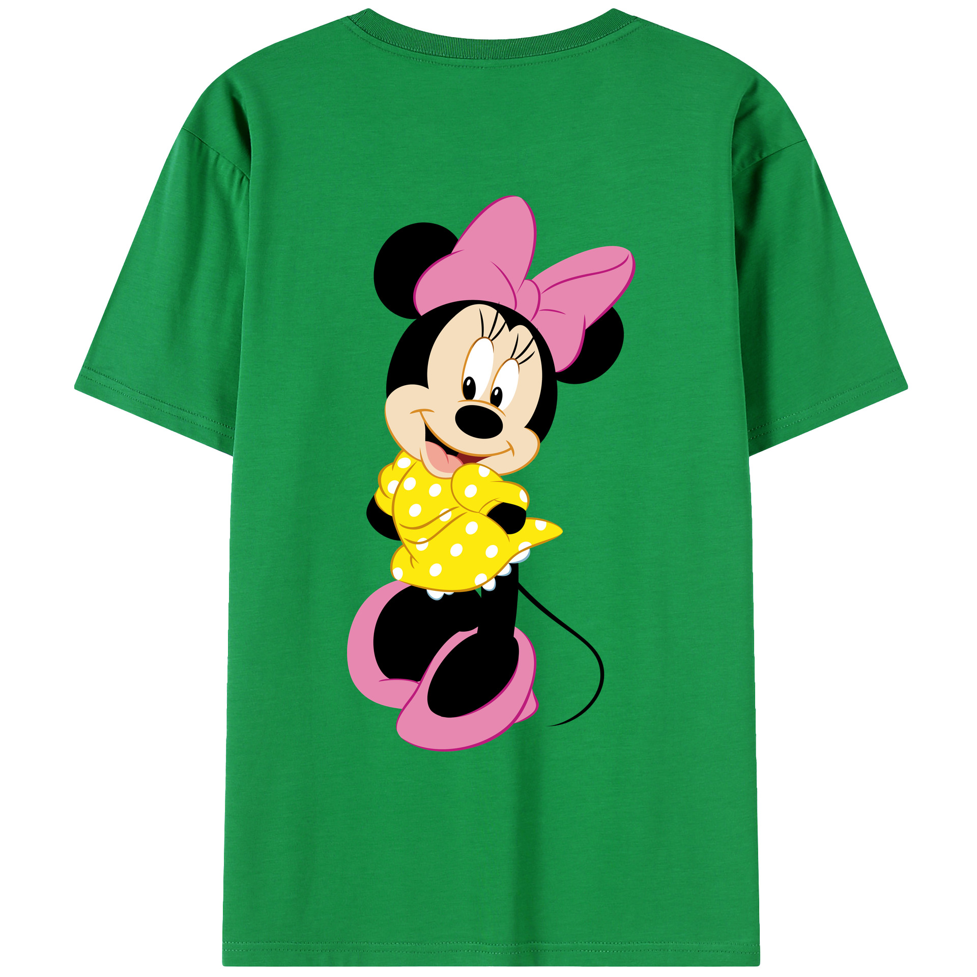 （画像用） ミッキーマウス Mickey Mouse レディース半袖Tシャツ(バックプリント)