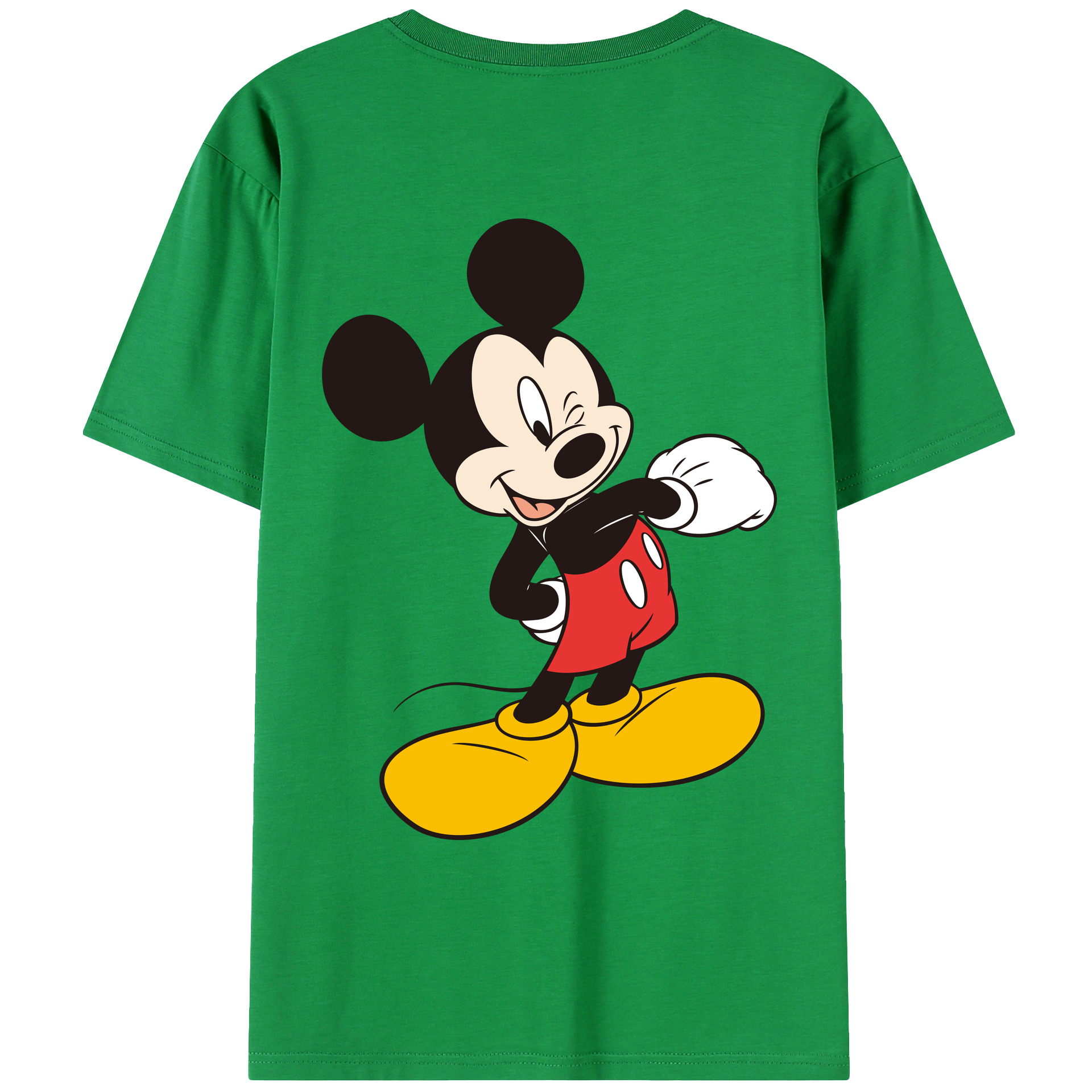 （画像用） ミッキーマウス Mickey Mouse レディース半袖Tシャツ(バックプリント)