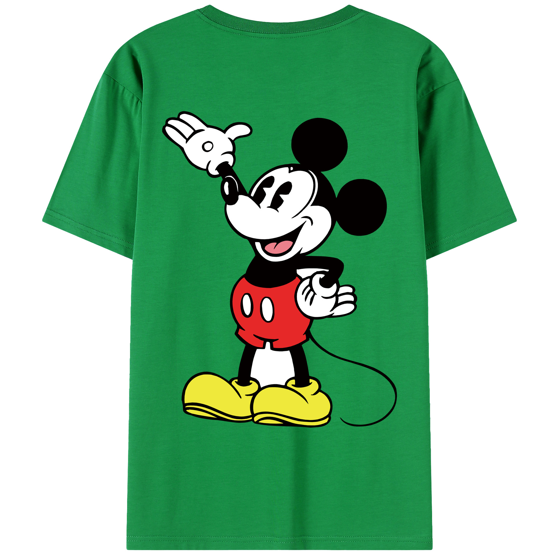 （画像用） ミッキーマウス Mickey Mouse レディース半袖Tシャツ(バックプリント)
