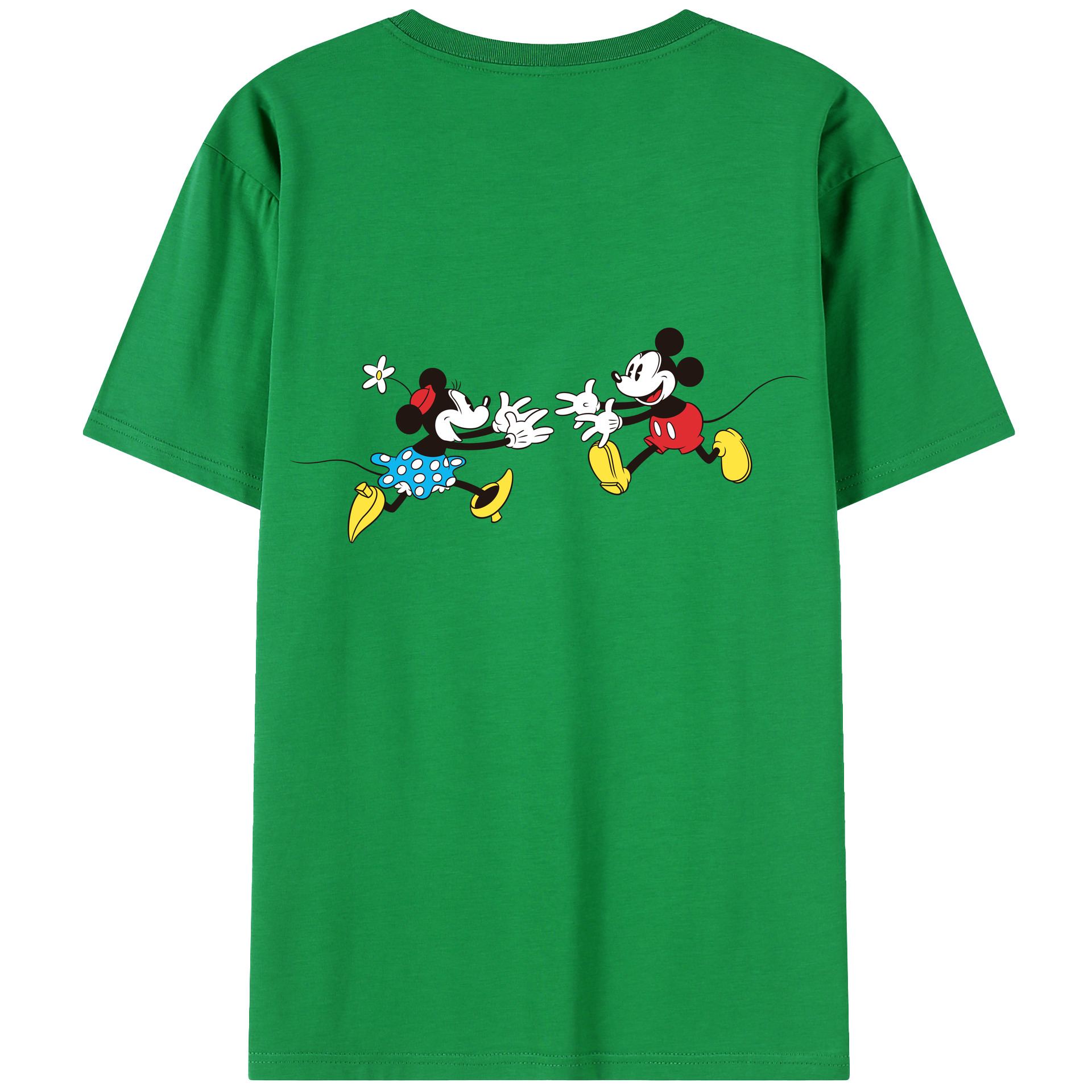 （画像用） ミッキーマウス Mickey Mouse レディース半袖Tシャツ(バックプリント)