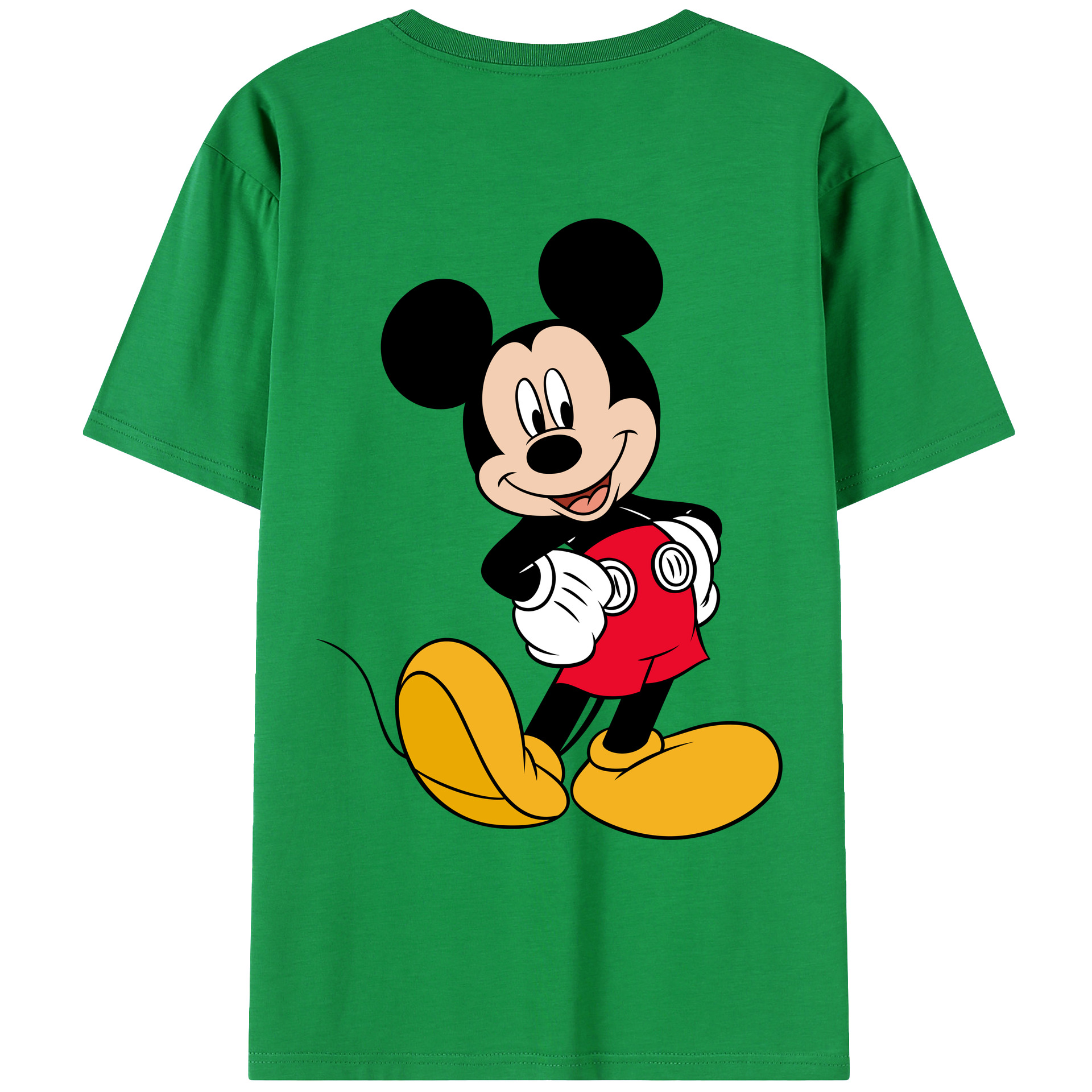 （画像用） ミッキーマウス Mickey Mouse レディース半袖Tシャツ(バックプリント)