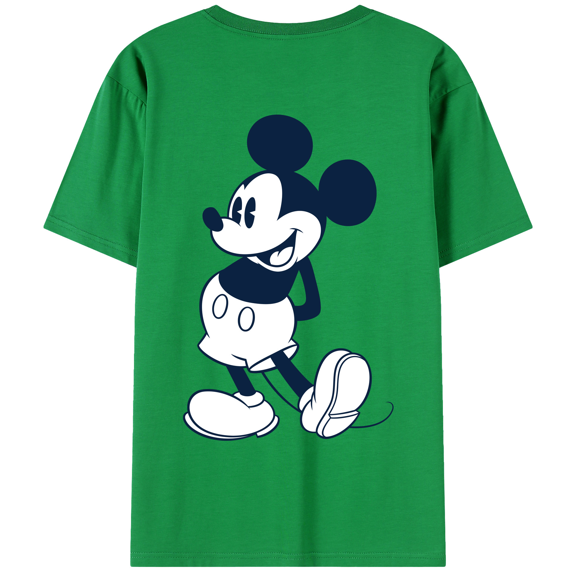（画像用） ミッキーマウス Mickey Mouse レディース半袖Tシャツ(バックプリント)