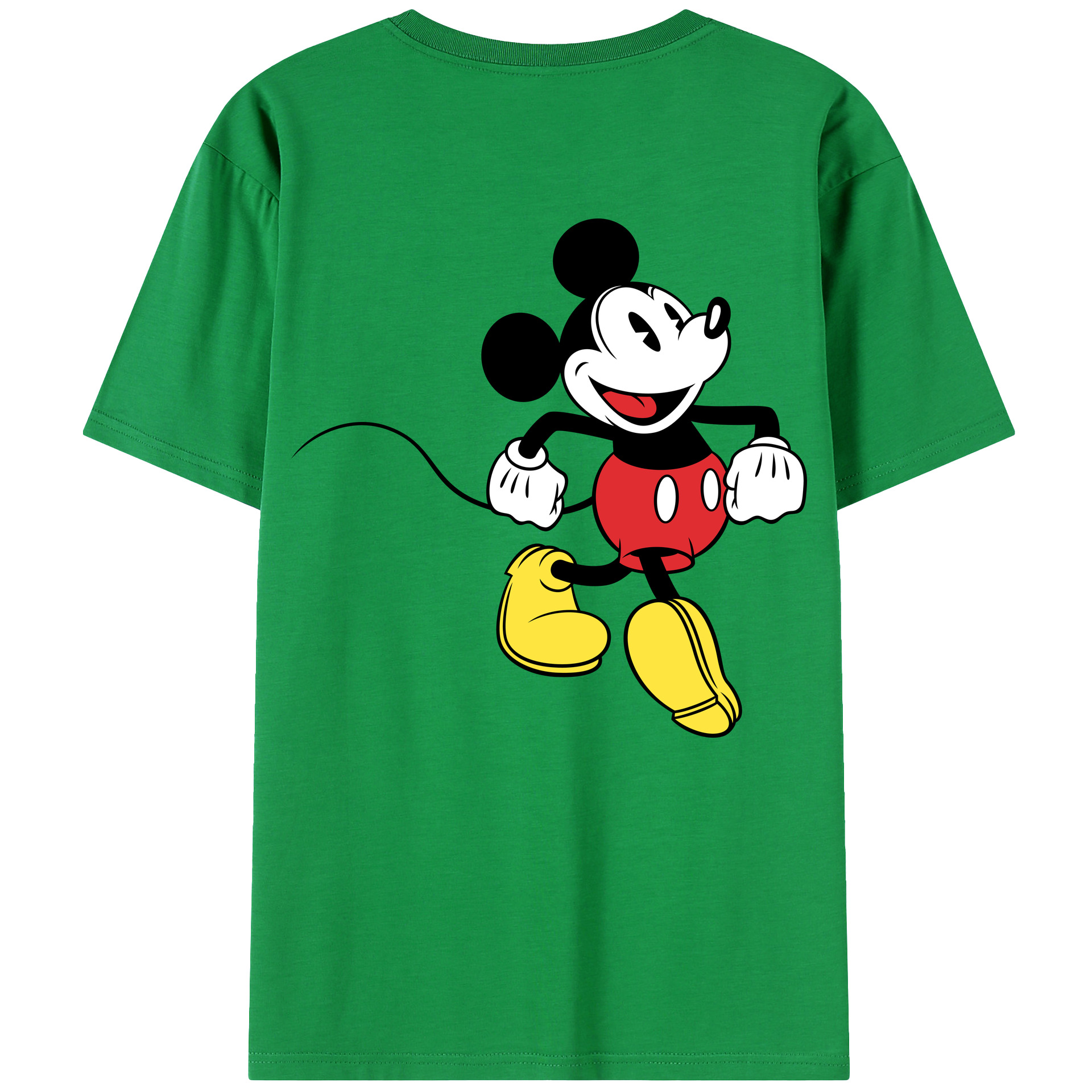 （画像用） ミッキーマウス Mickey Mouse レディース半袖Tシャツ(バックプリント)