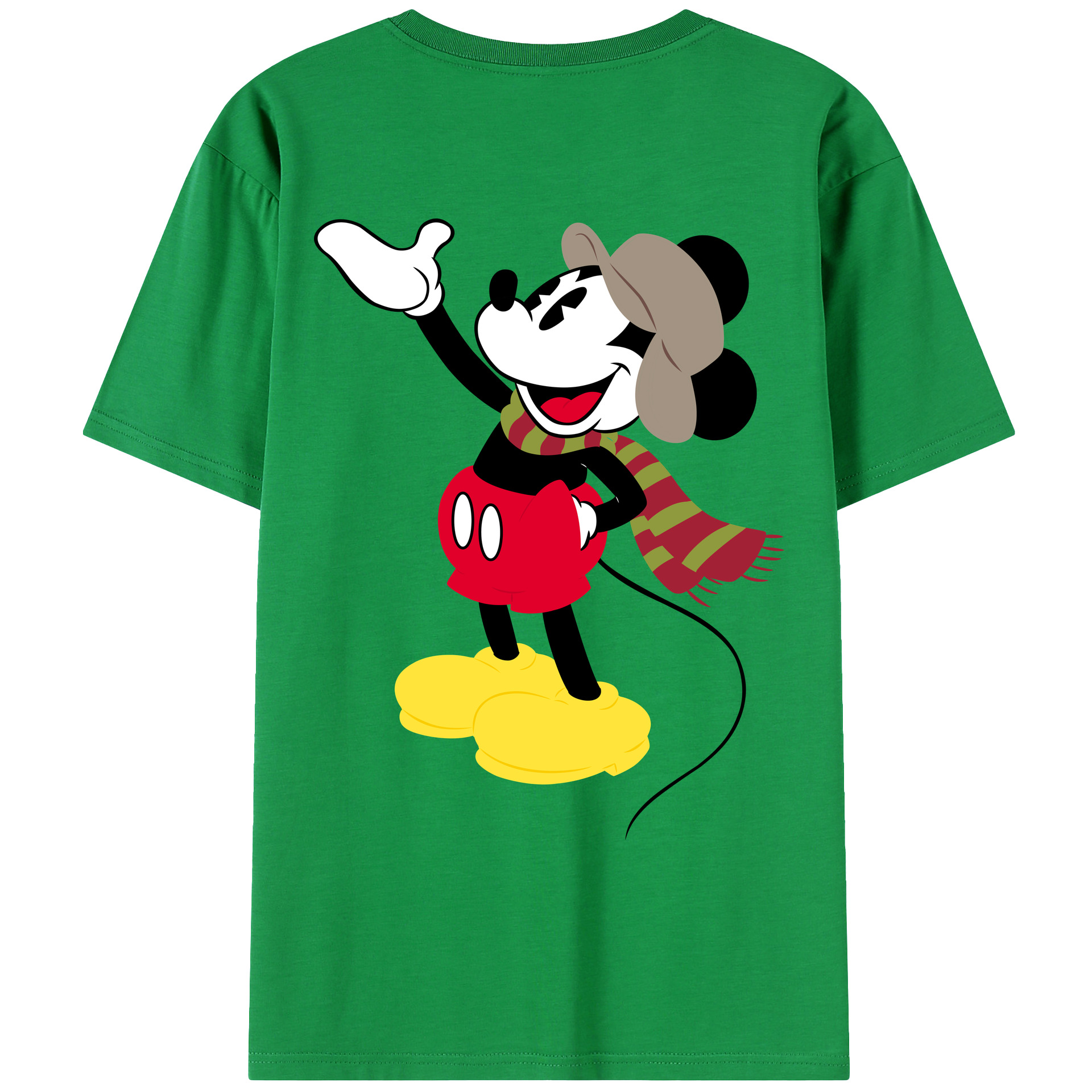 （画像用） ミッキーマウス Mickey Mouse レディース半袖Tシャツ(バックプリント)