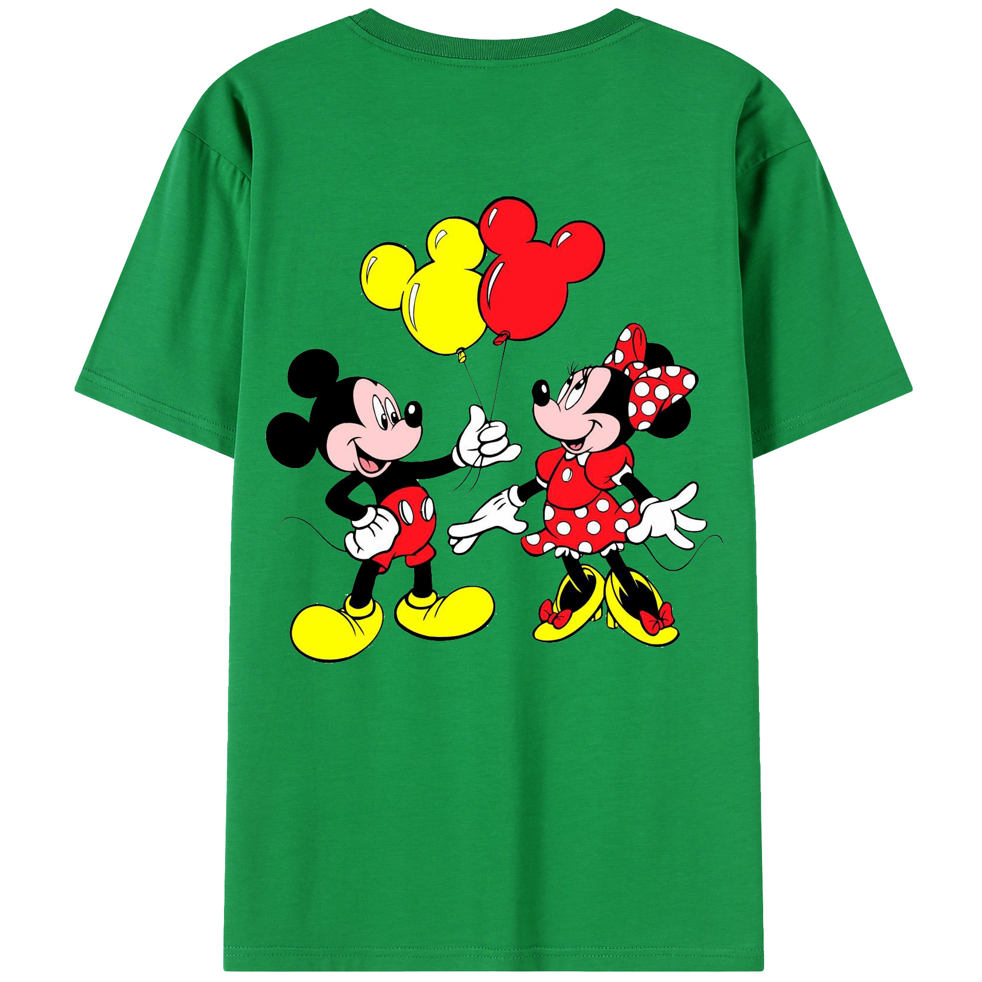 （画像用） ミッキーマウス Mickey Mouse レディース半袖Tシャツ(バックプリント)