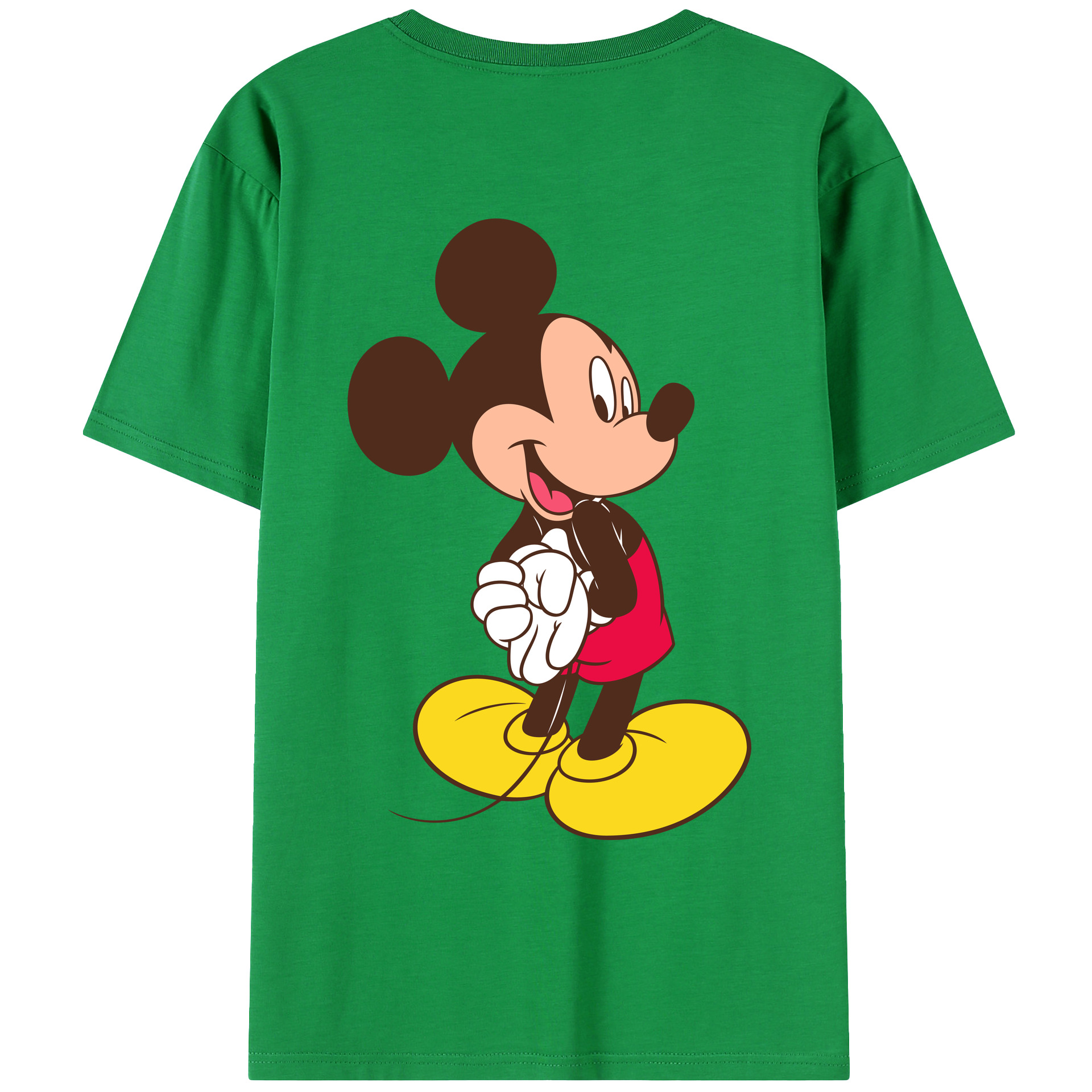 （画像用） ミッキーマウス Mickey Mouse レディース半袖Tシャツ(バックプリント)