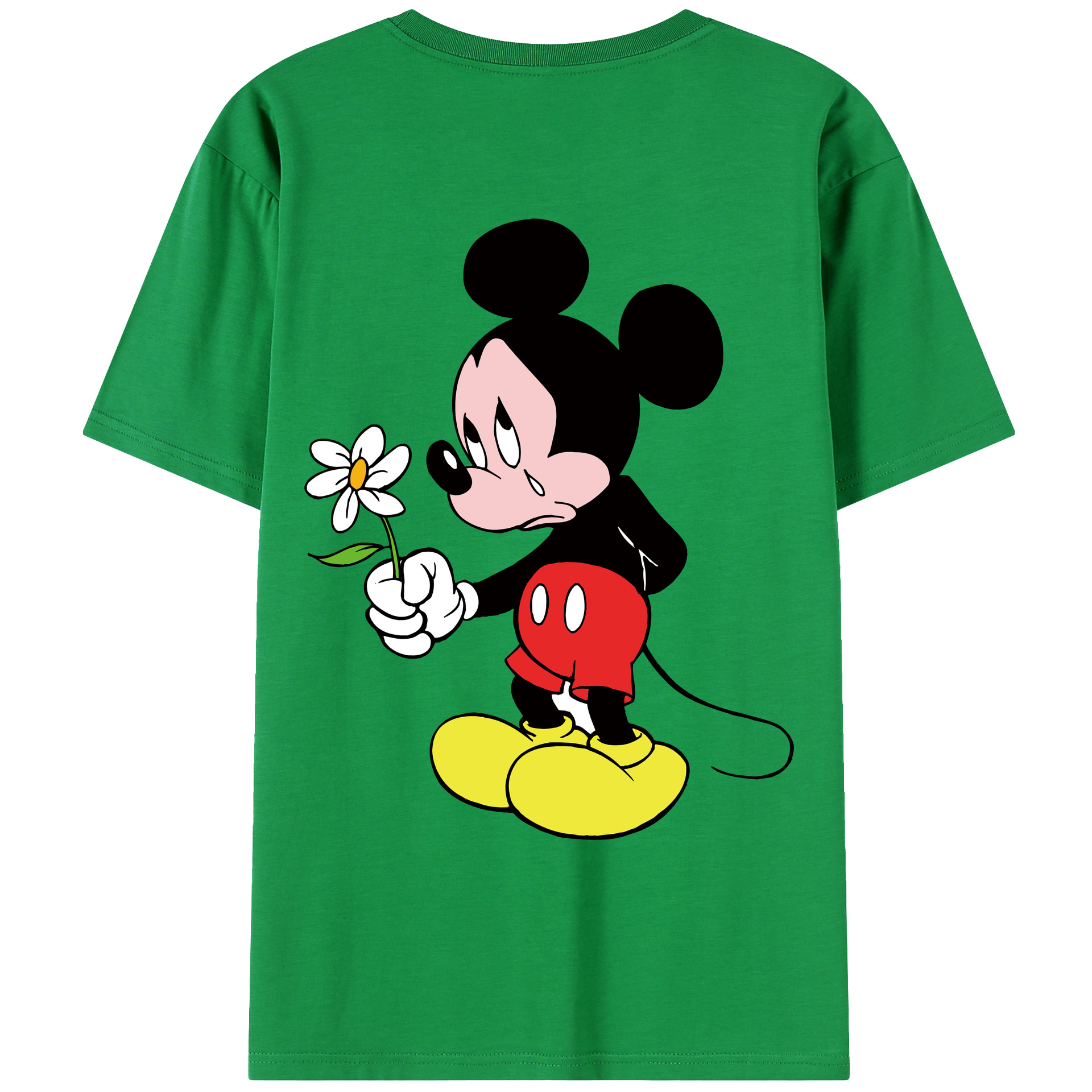 （画像用） ミッキーマウス Mickey Mouse レディース半袖Tシャツ(バックプリント)