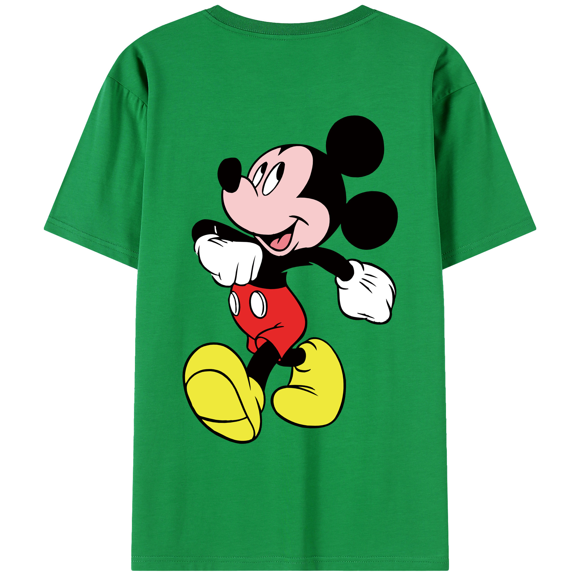 （画像用） ミッキーマウス Mickey Mouse レディース半袖Tシャツ(バックプリント)