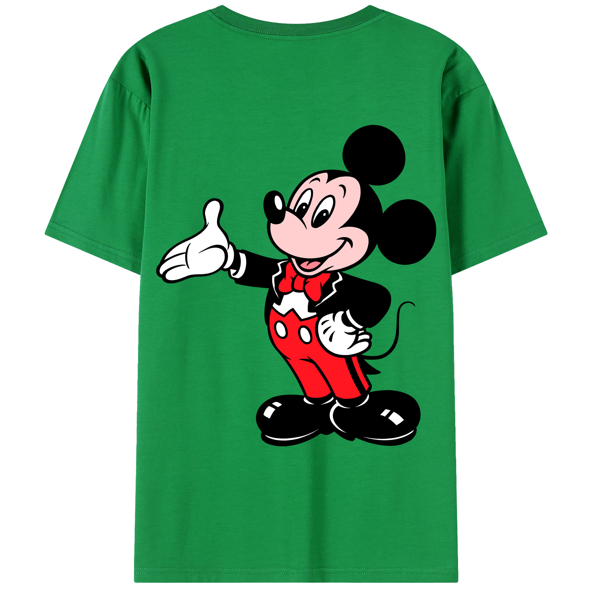 （画像用） ミッキーマウス Mickey Mouse レディース半袖Tシャツ(バックプリント)