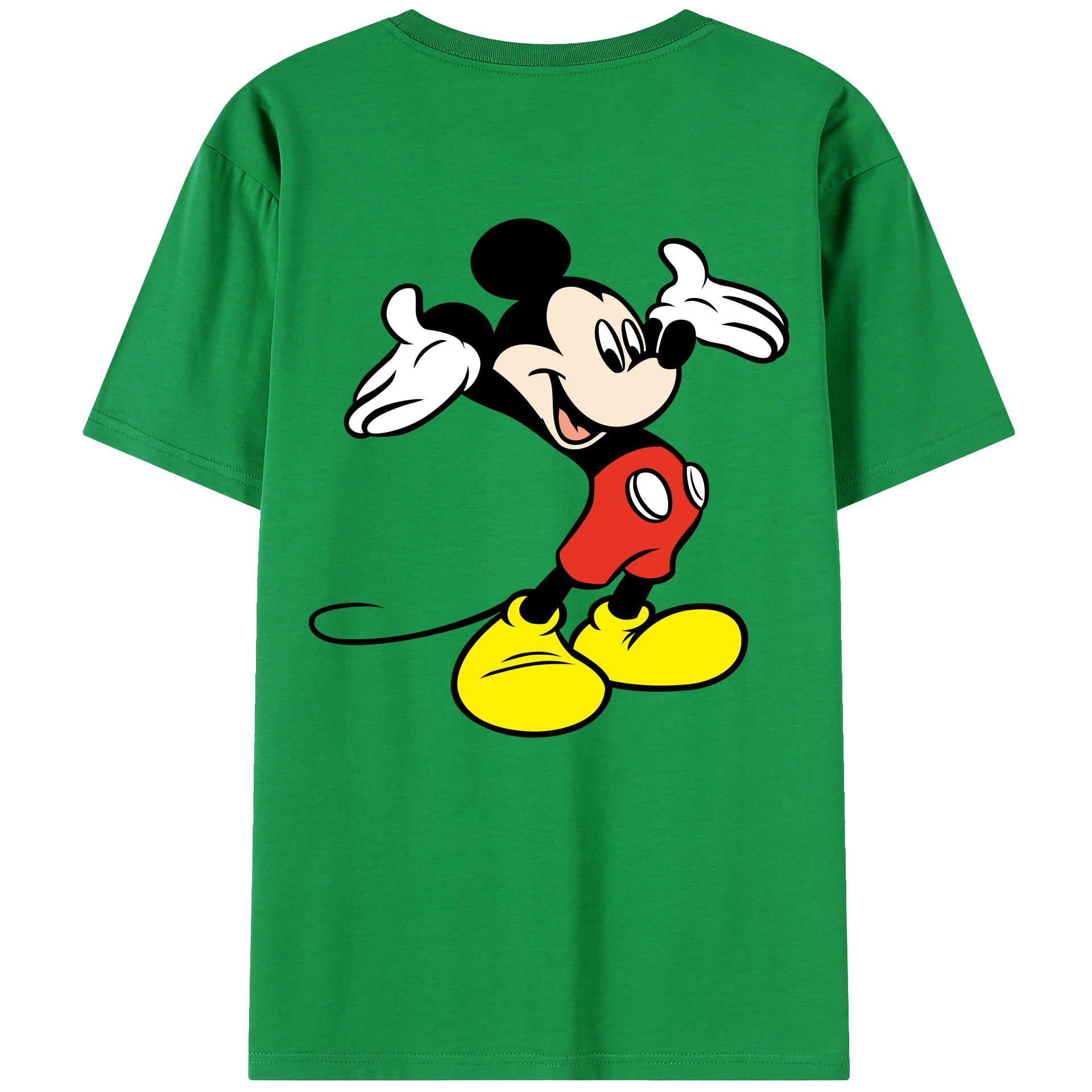 （画像用） ミッキーマウス Mickey Mouse レディース半袖Tシャツ(バックプリント)