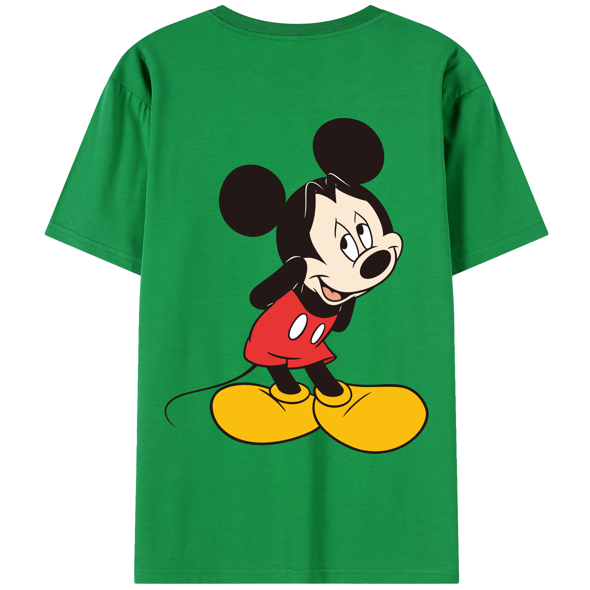 （画像用） ミッキーマウス Mickey Mouse レディース半袖Tシャツ(バックプリント)