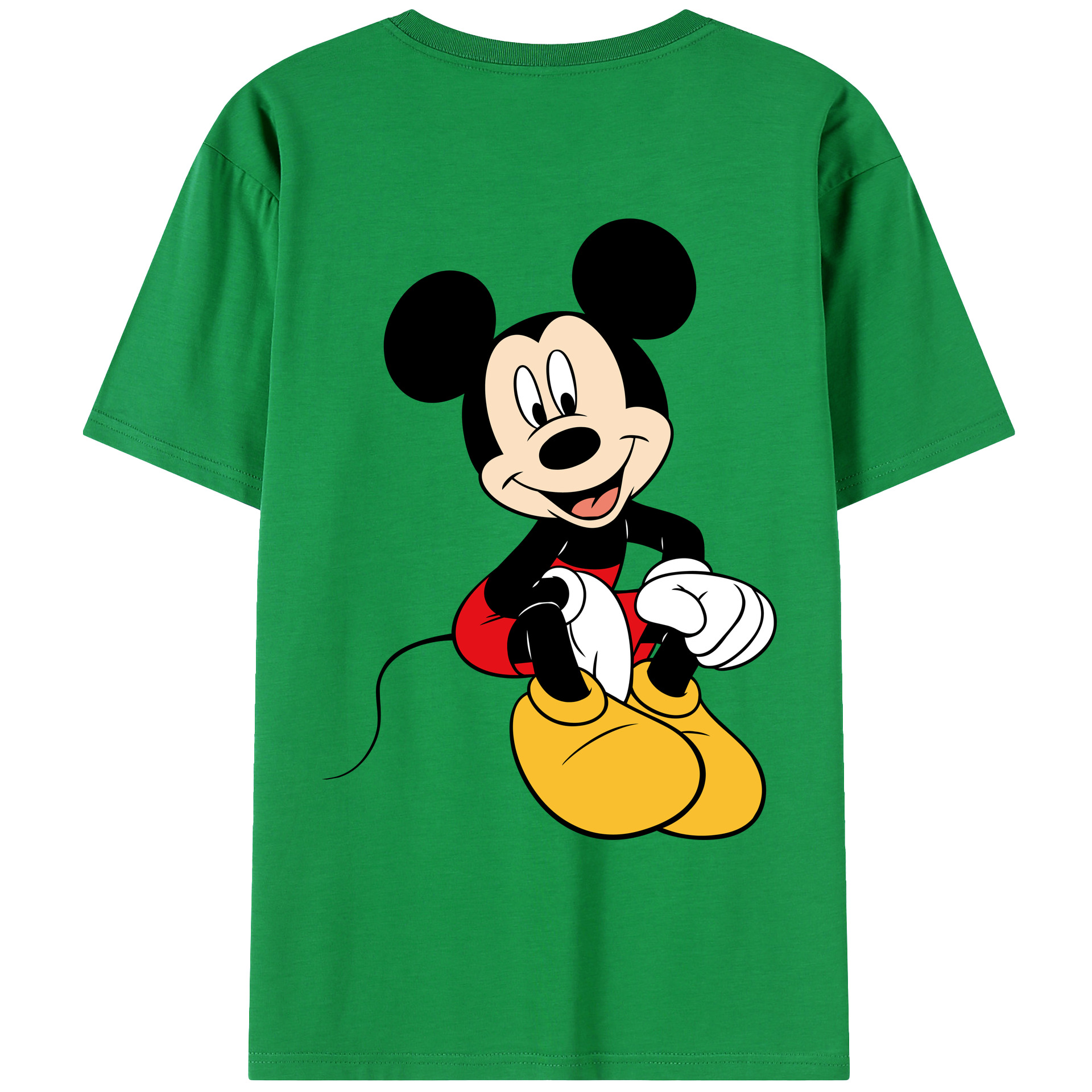 （画像用） ミッキーマウス Mickey Mouse レディース半袖Tシャツ(バックプリント)