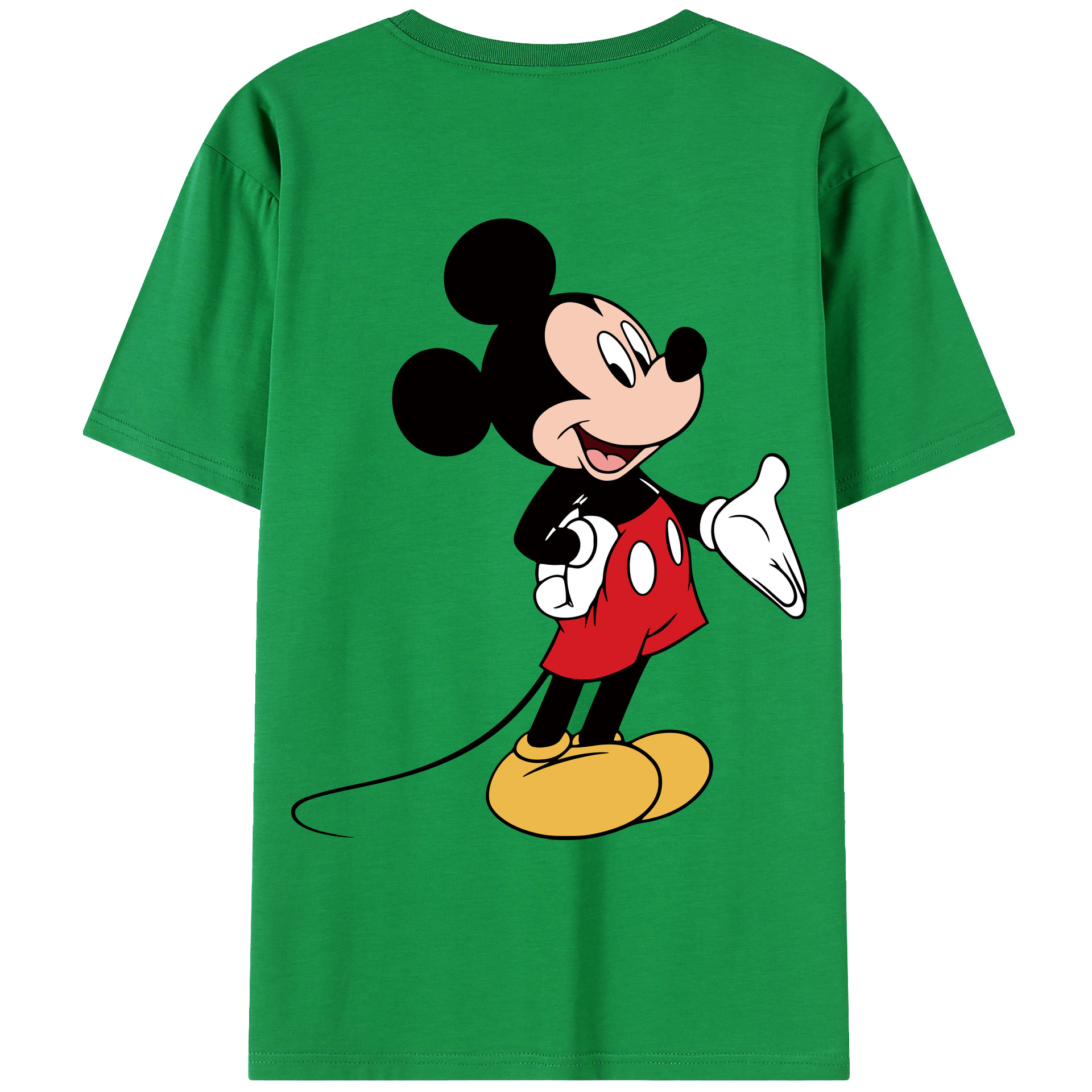 （画像用） ミッキーマウス Mickey Mouse レディース半袖Tシャツ(バックプリント)