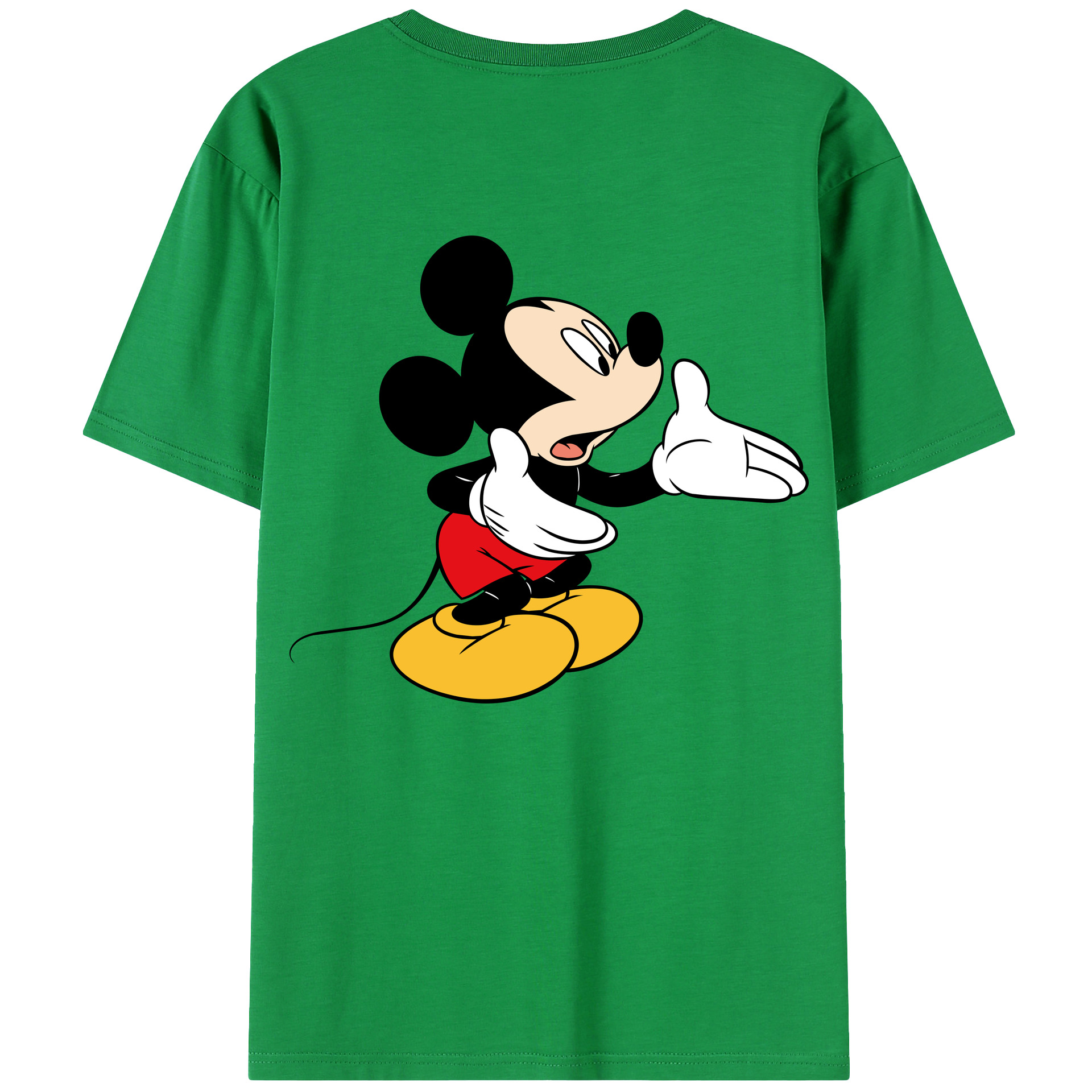 （画像用） ミッキーマウス Mickey Mouse レディース半袖Tシャツ(バックプリント)