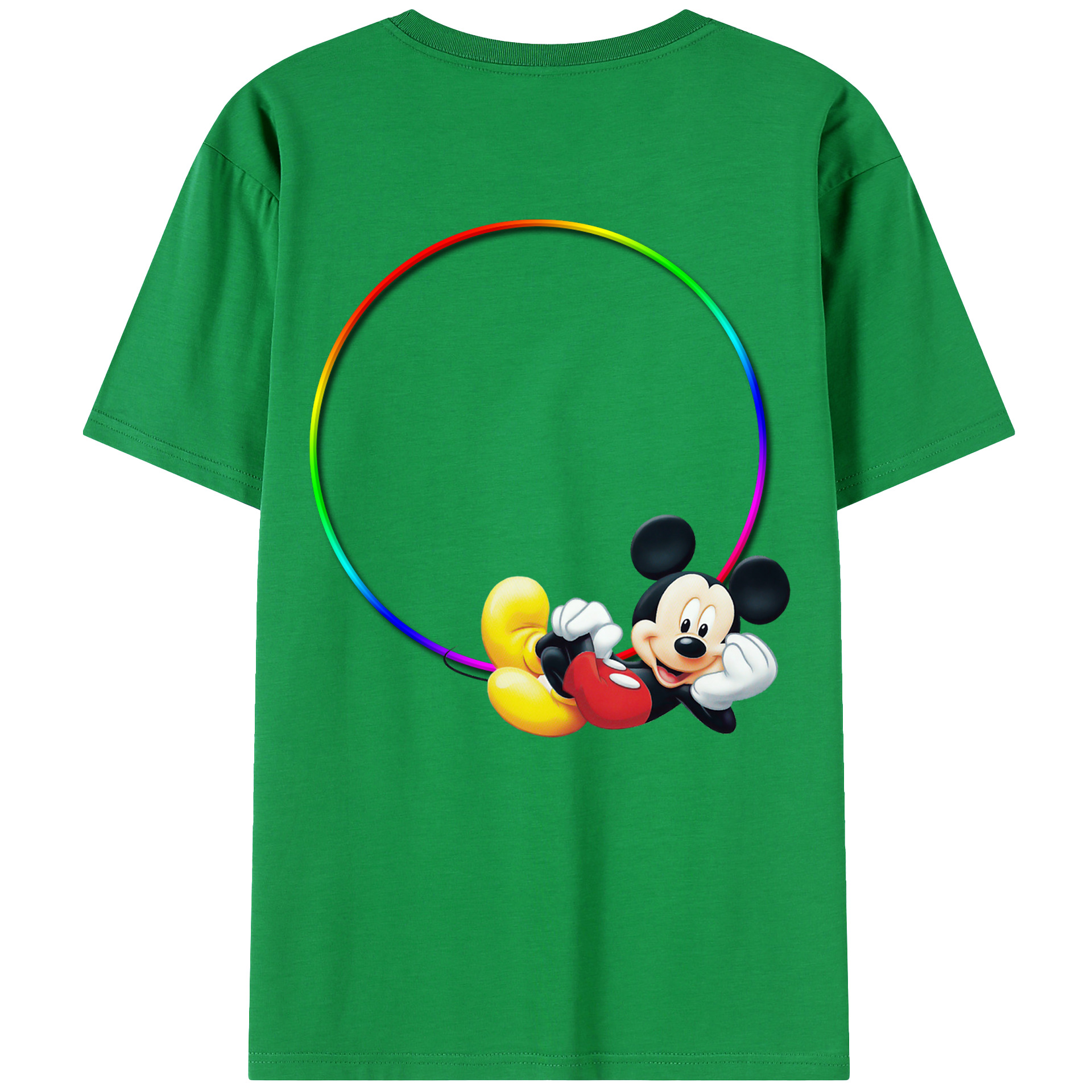 （画像用） ミッキーマウス Mickey Mouse レディース半袖Tシャツ(バックプリント)