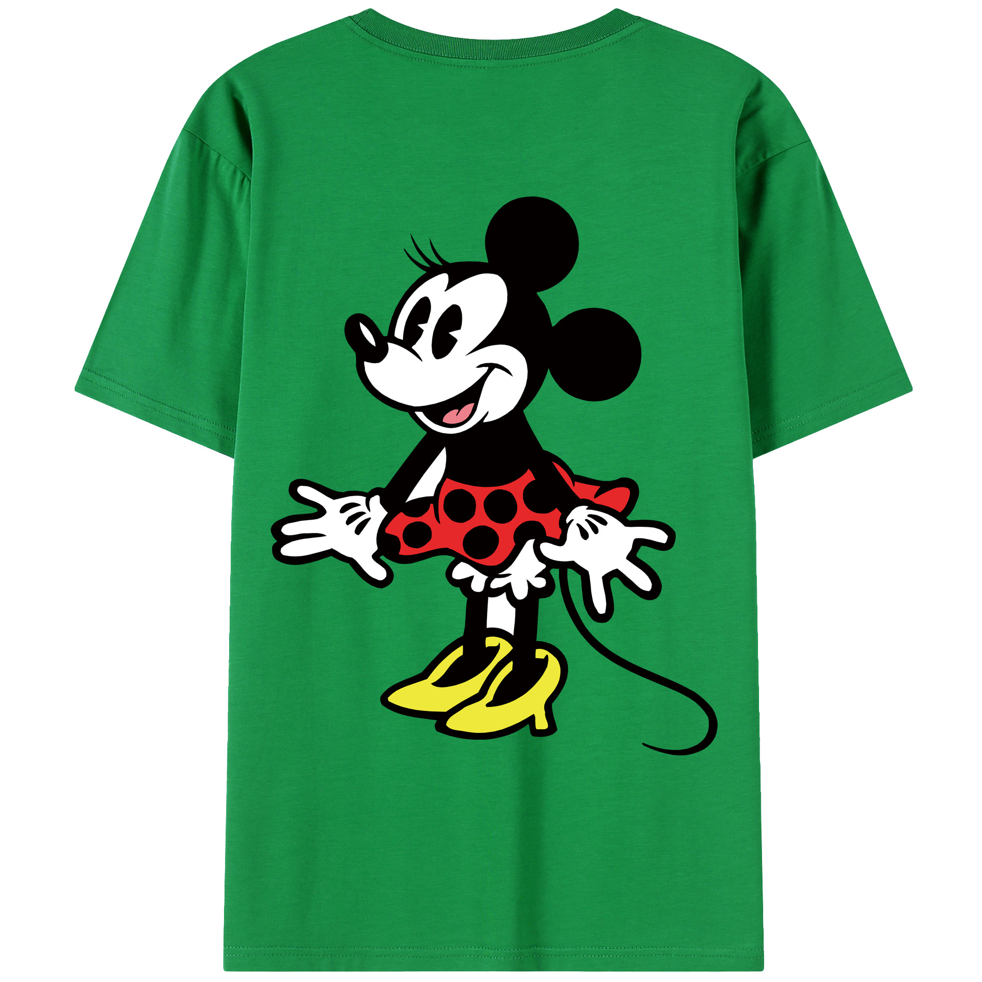 （画像用） ミッキーマウス Mickey Mouse レディース半袖Tシャツ(バックプリント)