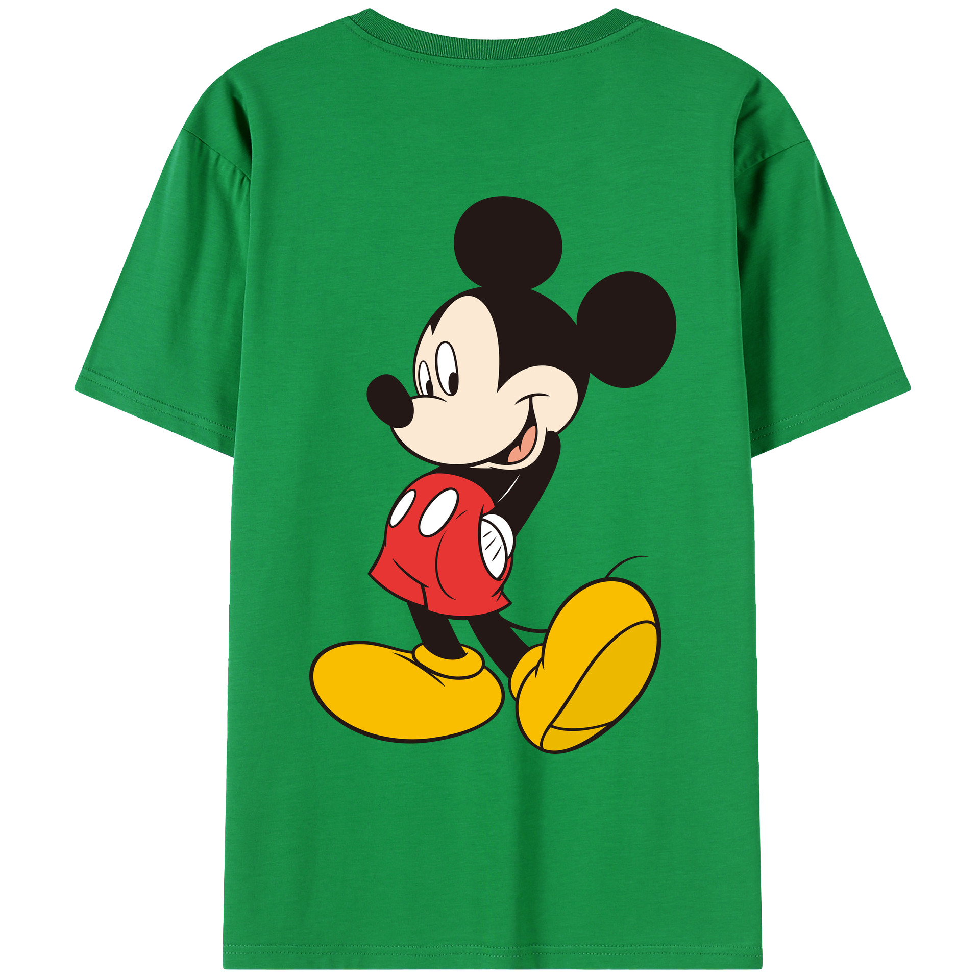 （画像用） ミッキーマウス Mickey Mouse レディース半袖Tシャツ(バックプリント)