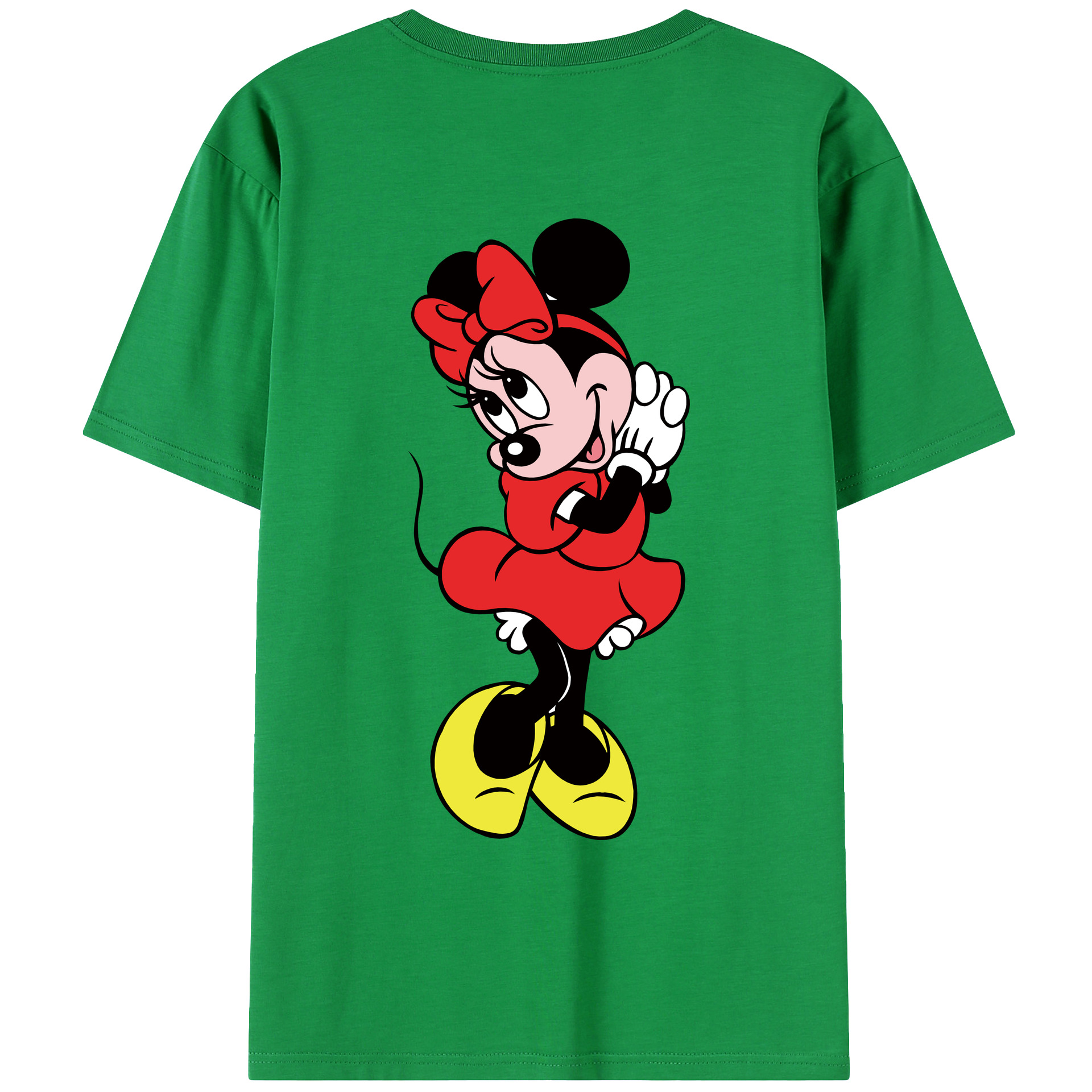 （画像用） ミッキーマウス Mickey Mouse レディース半袖Tシャツ(バックプリント)