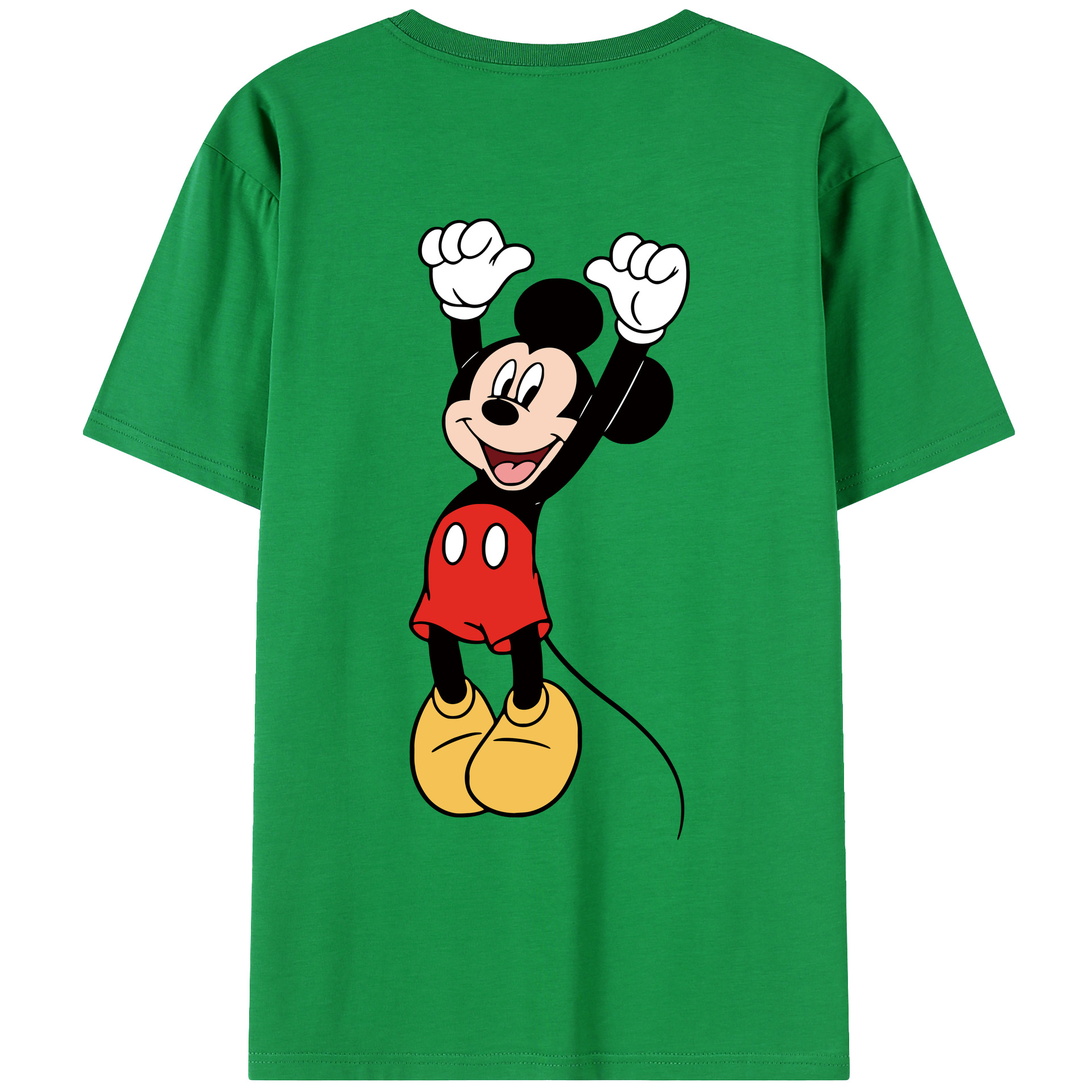 （画像用） ミッキーマウス Mickey Mouse レディース半袖Tシャツ(バックプリント)