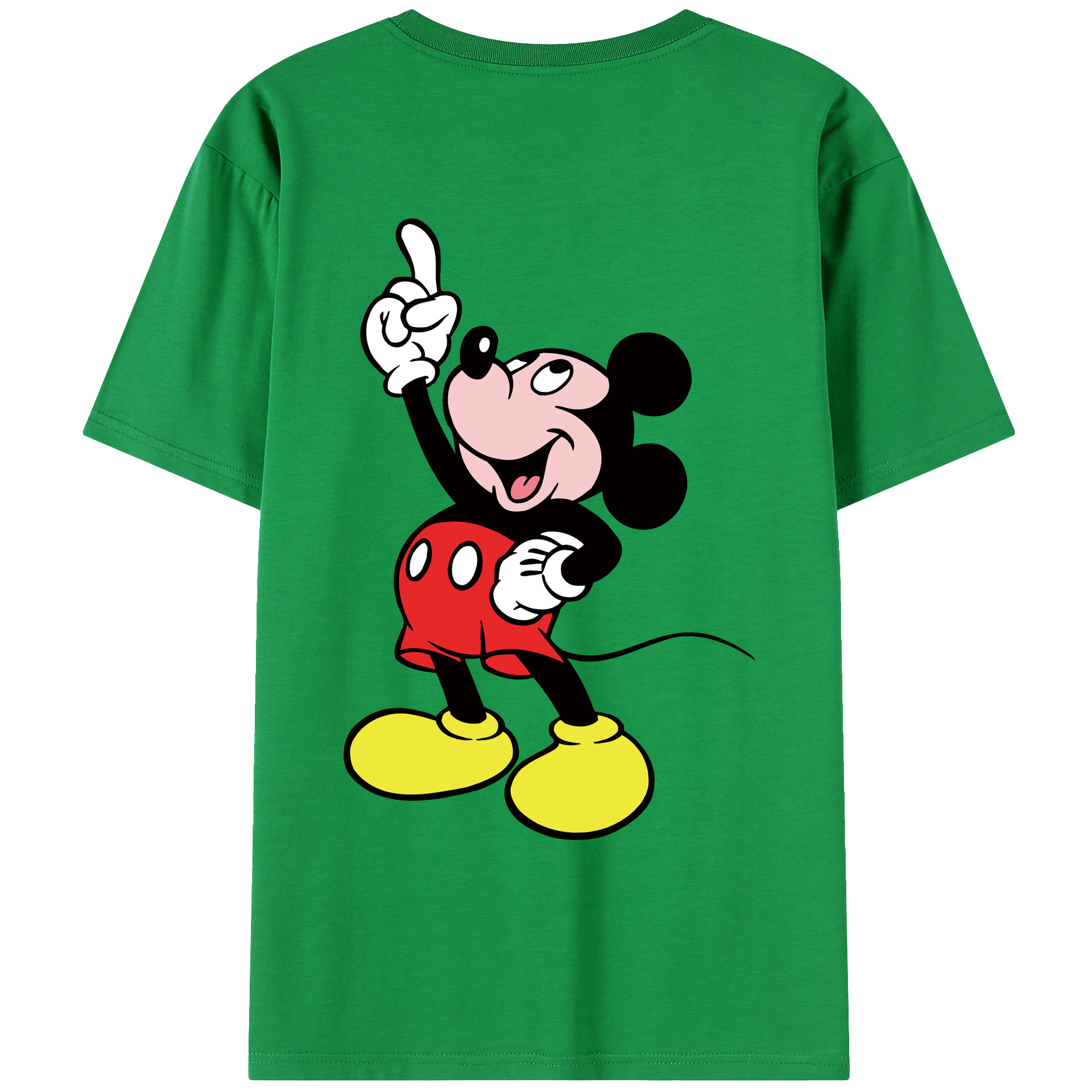 （画像用） ミッキーマウス Mickey Mouse レディース半袖Tシャツ(バックプリント)